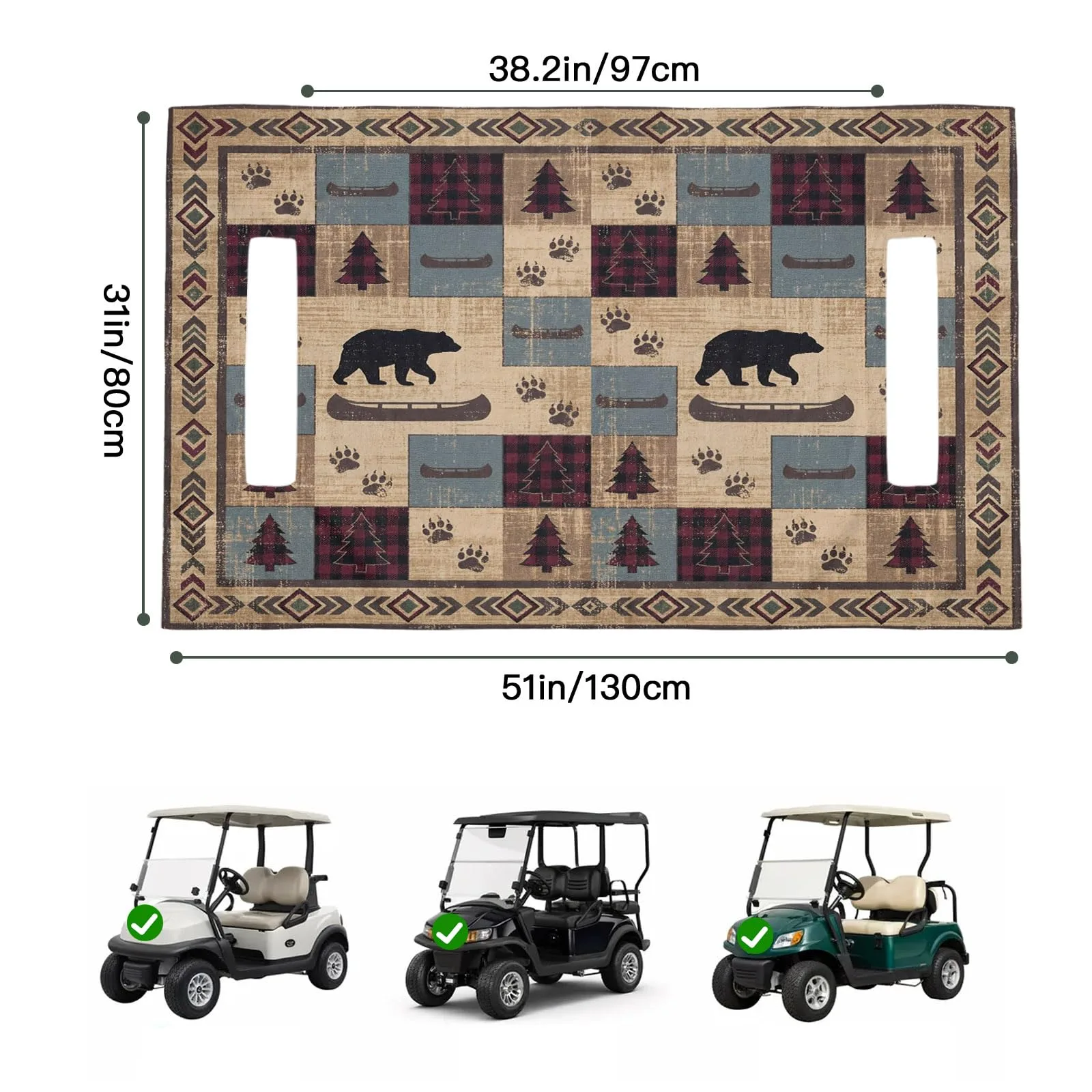 Trosturdspn Golf Cart Seat Towel Blanket 51 x 31 Inch image 2