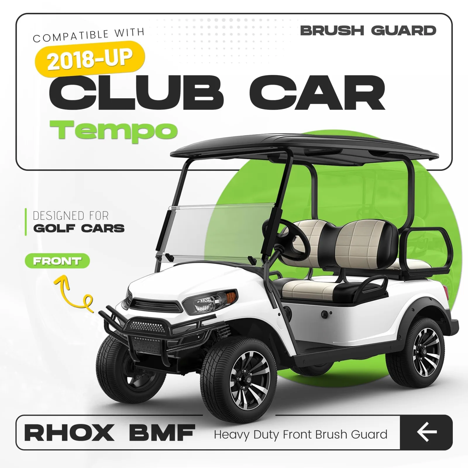 KUAFU GO-3958 Brush Guard for Club Car Tempo image 2