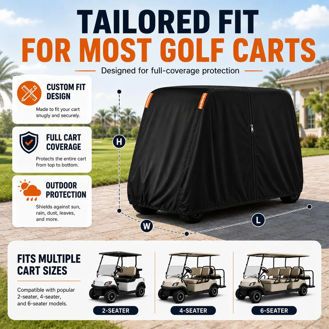 Evolution D5 Maverick 6 Golf Cart Cover 2023-2026 image 2