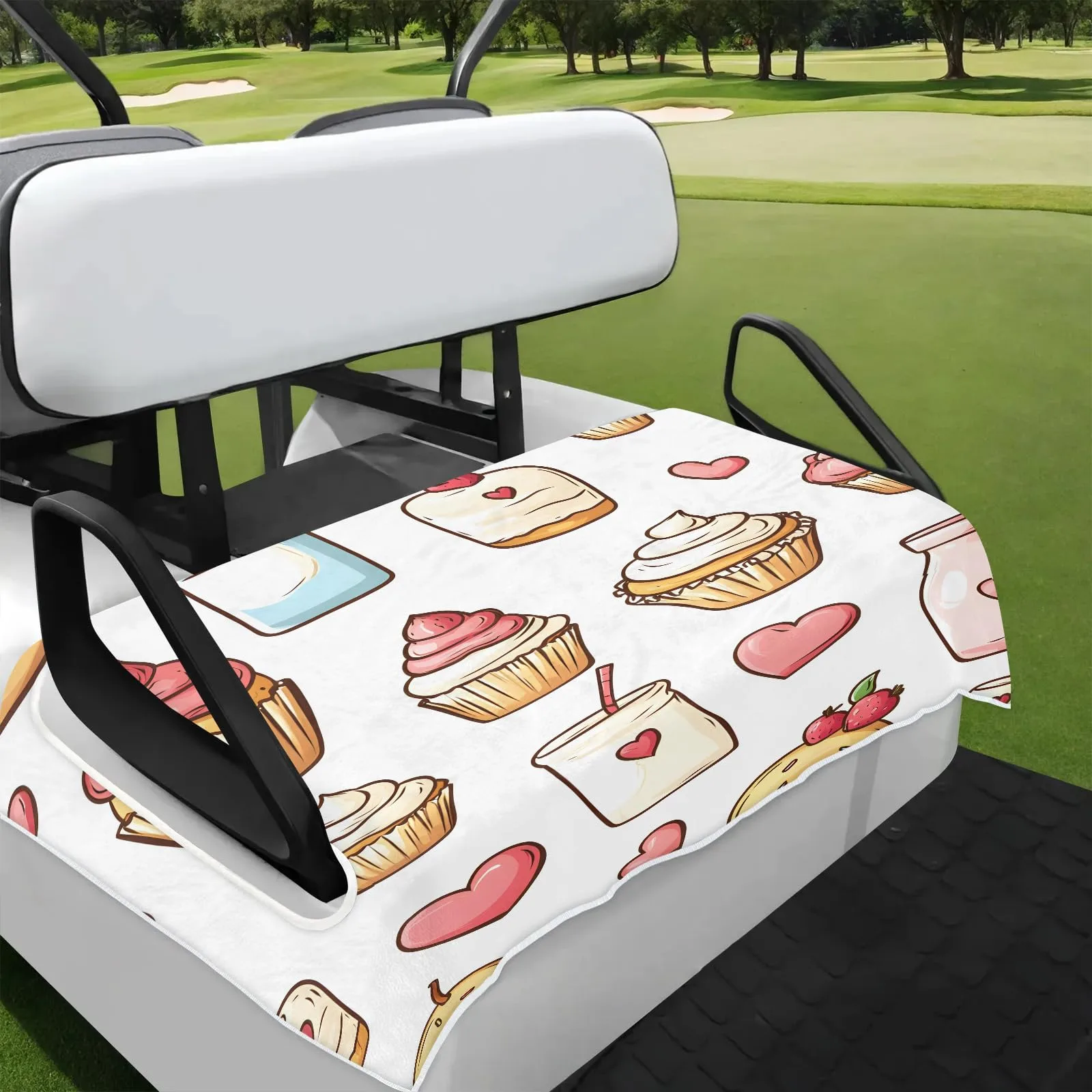 Tiveruda Golf Cart Seat Cover for Double Seats, 51 x 31 in