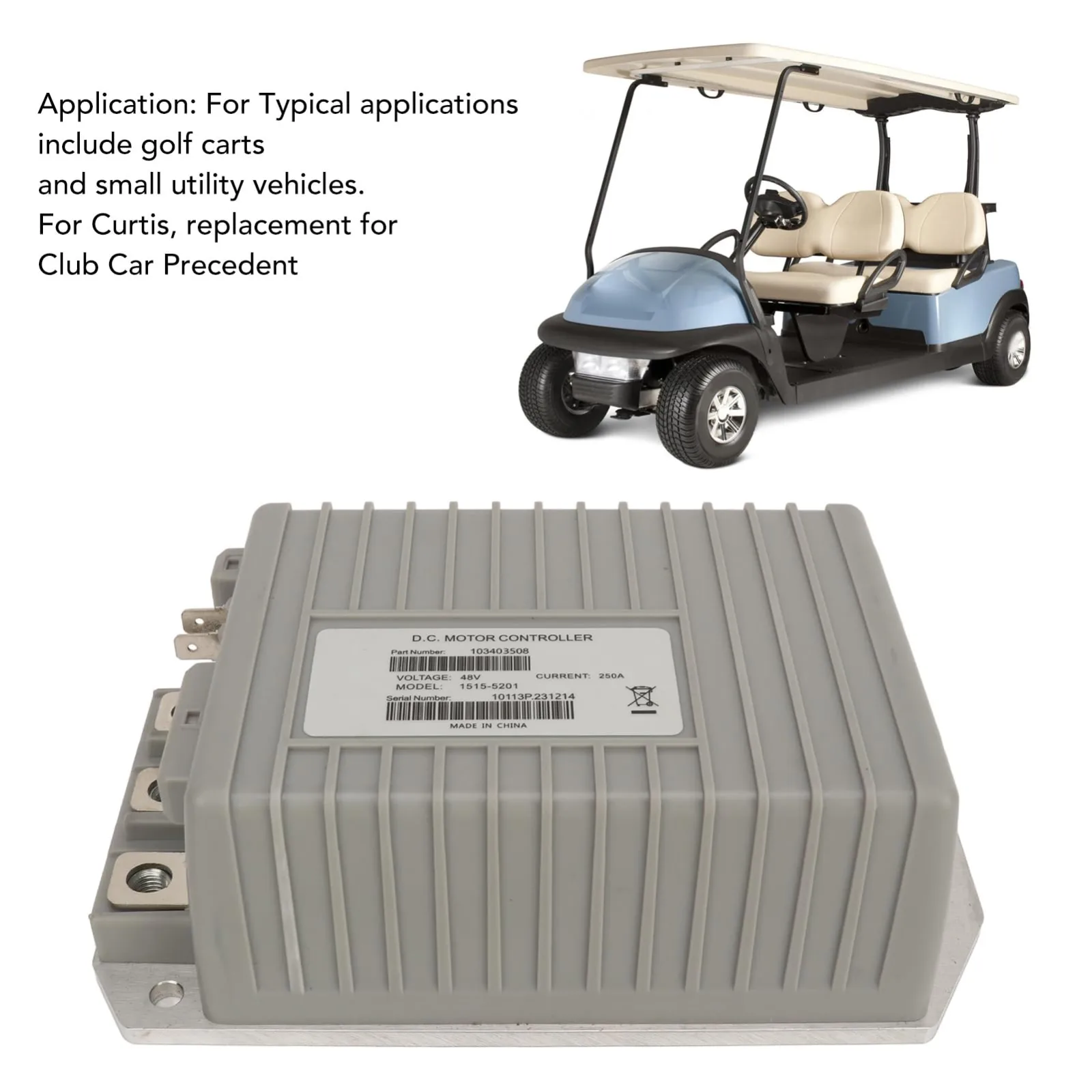 Raguso 48V Golf Cart Motor Controller 1515-5201 image 3