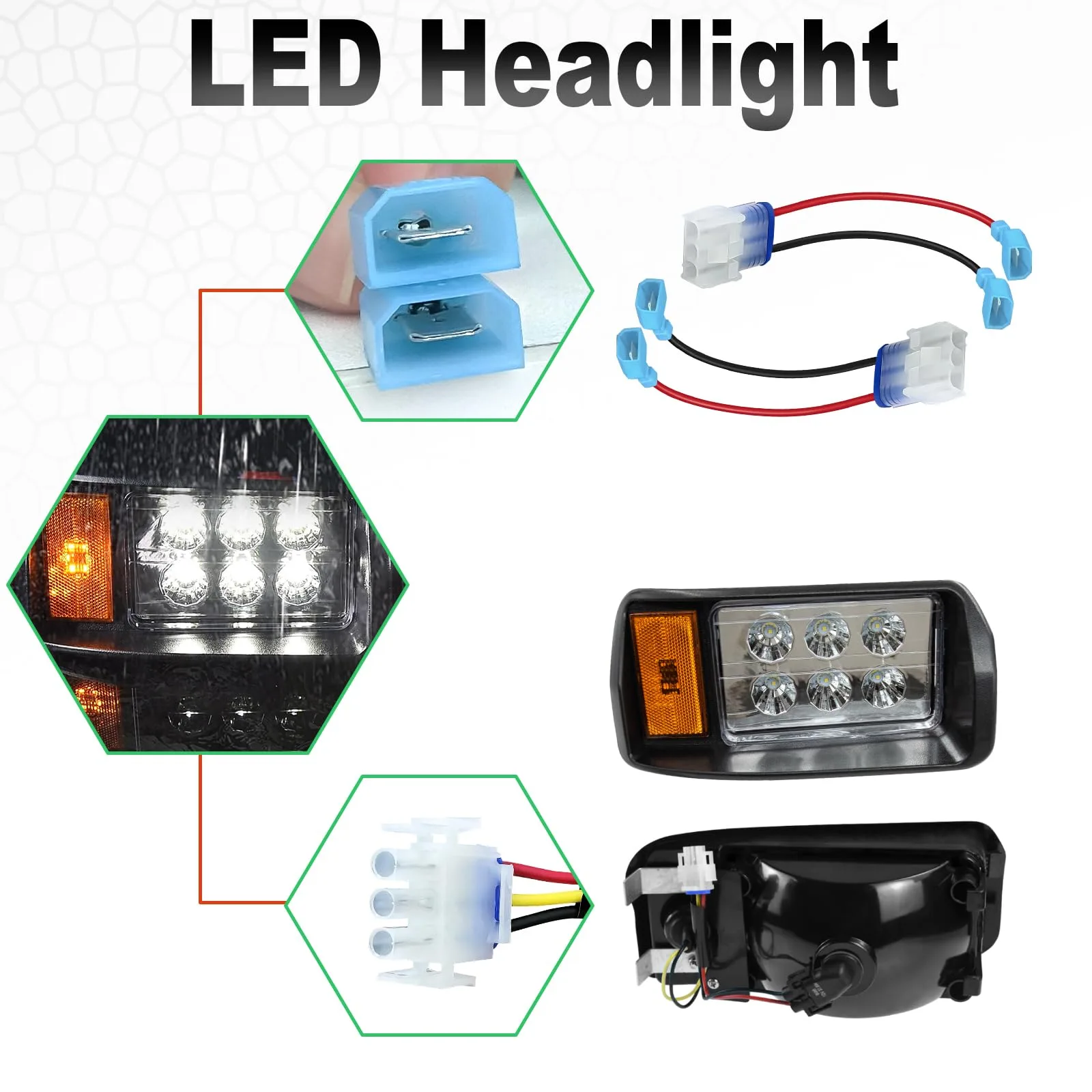 Orle Oko LED Headlight Kit for Club Car DS 1993-Up — MPN 101988002 image 3
