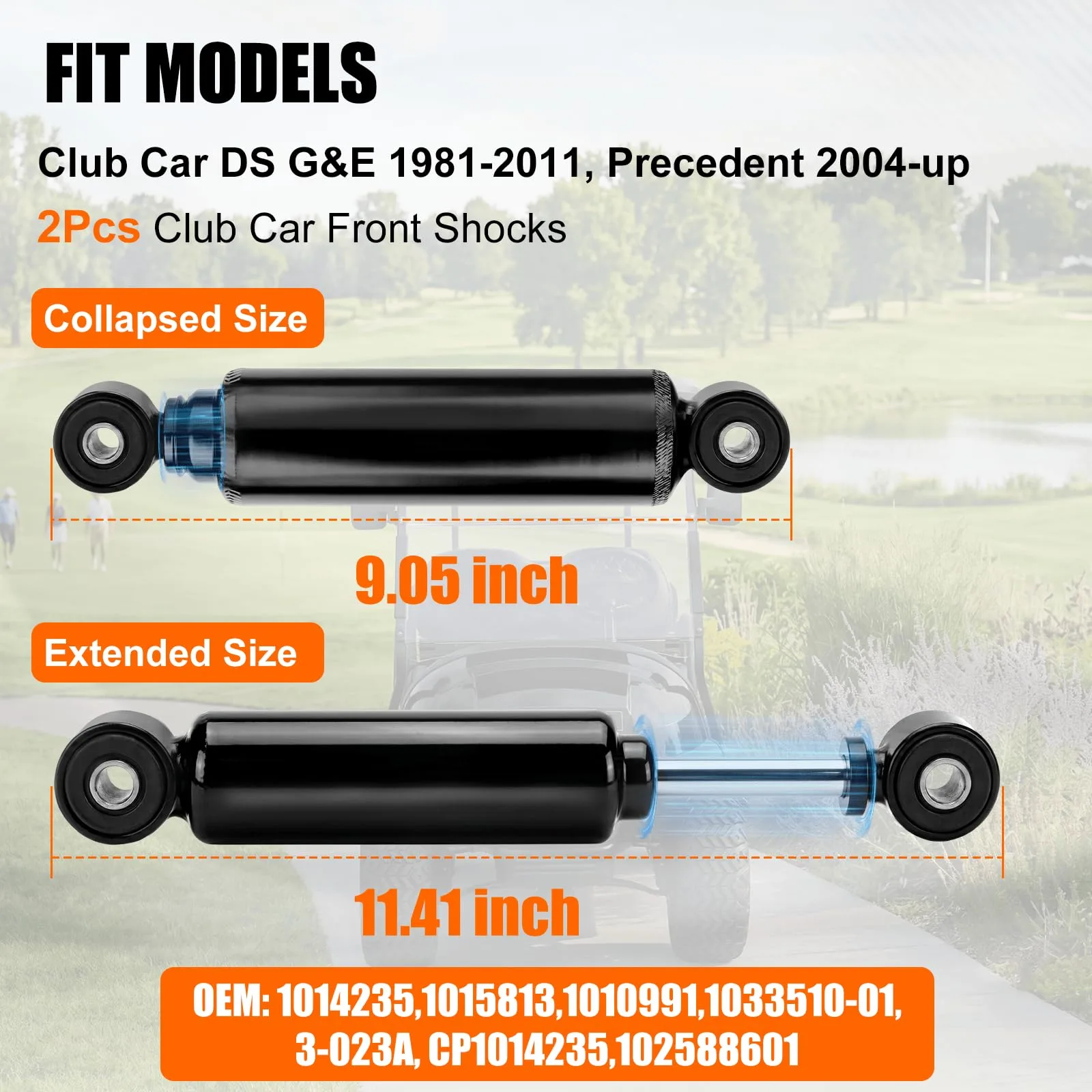 MOSNAI Front Shocks for Club Car DS and Precedent image 2