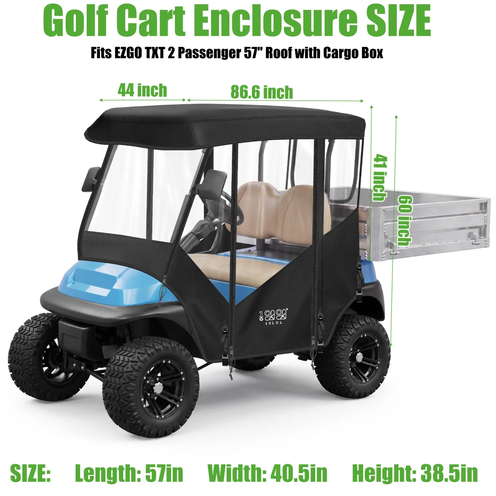 10L0L Golf Cart Enclosure for Club Car and E-Z-GO TXT image 3