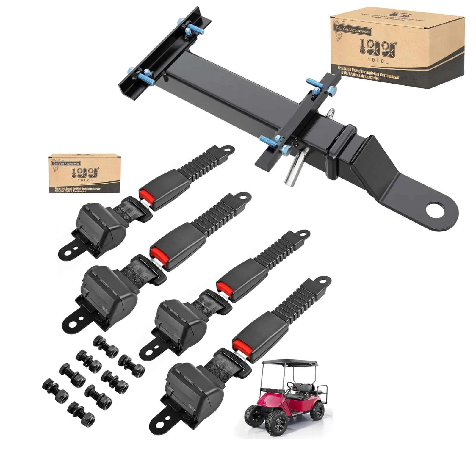 10L0L Golf Cart Trailer Hitch Kit with 2-Inch Receiver