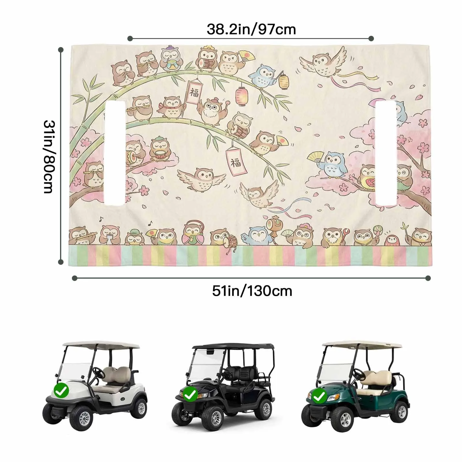Trosturdspn Golf Cart Seat Towel Blanket 51 x 31 in image 2