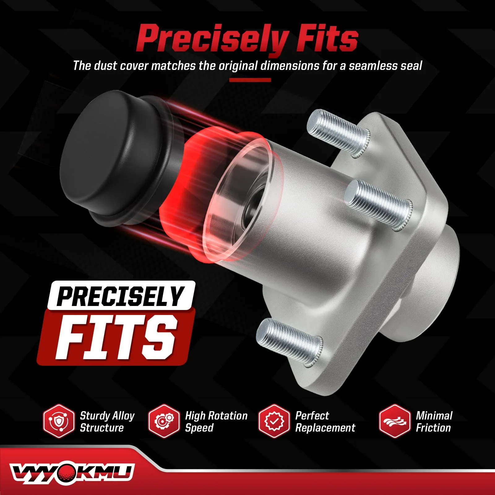 VYYOKMU Front Wheel Hub Assembly for Club Car DS 1974-2003 image 3