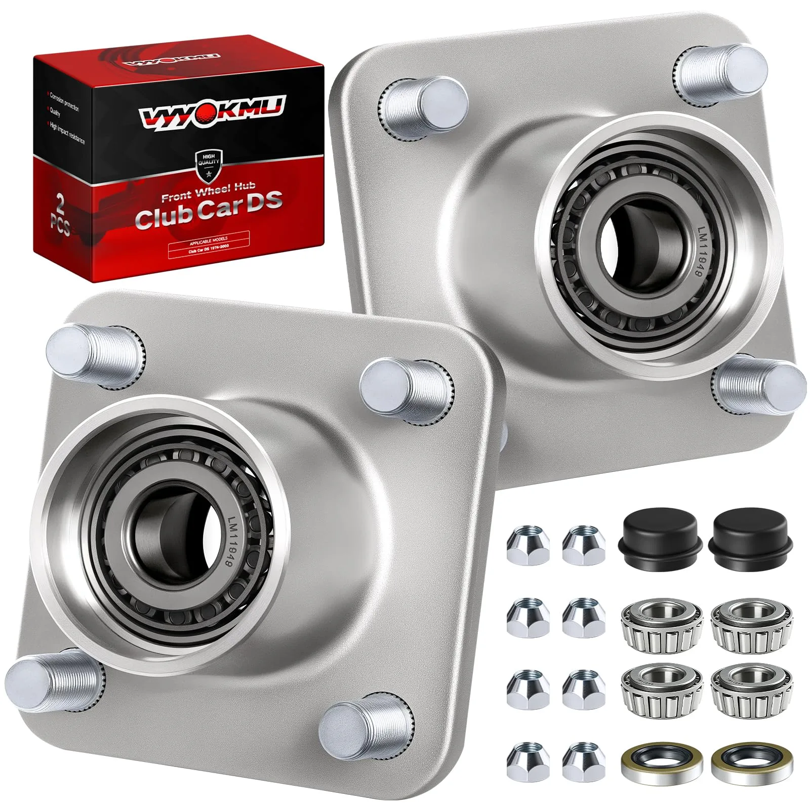 VYYOKMU Front Wheel Hub Assembly for Club Car DS 1974-2003