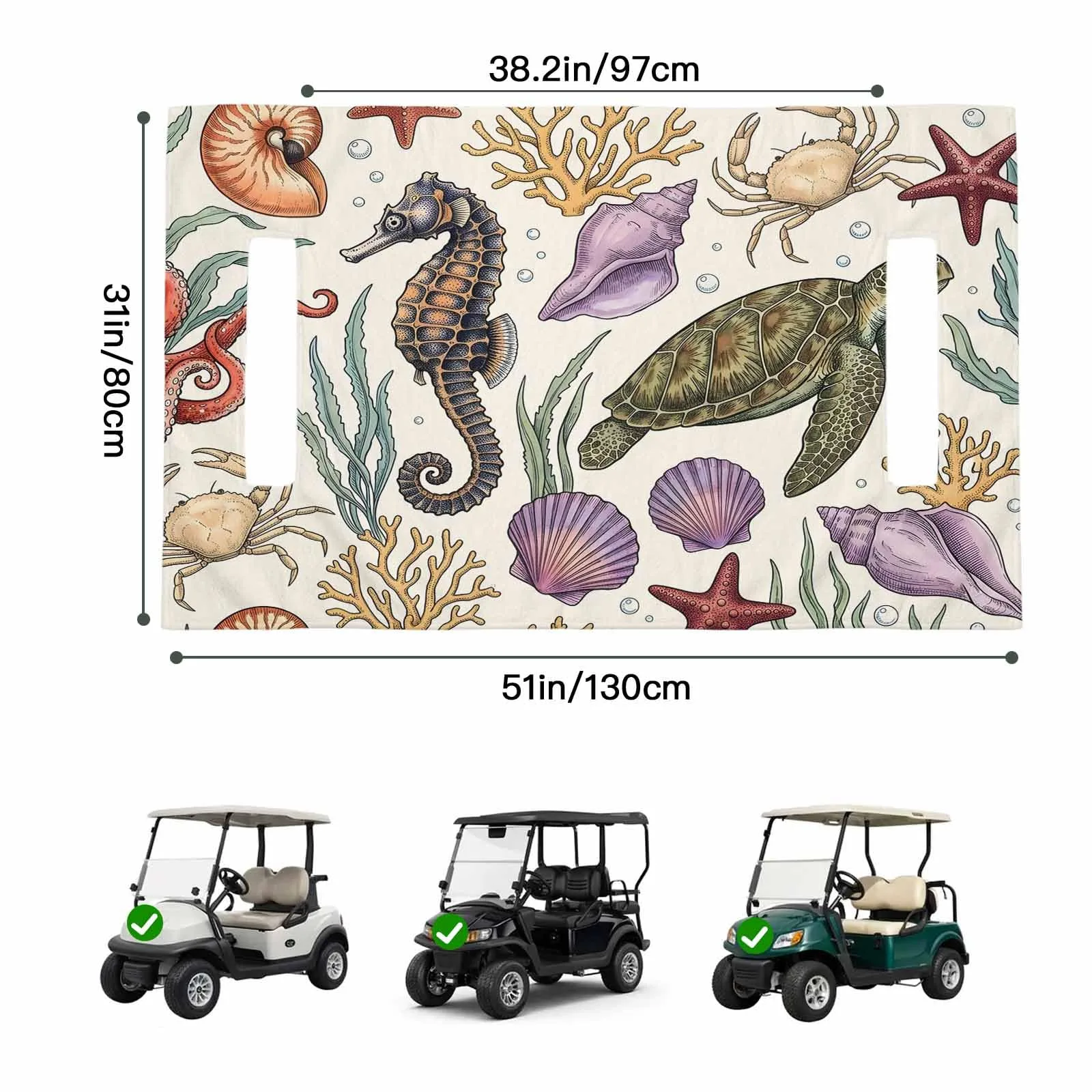Trosturdspn Golf Cart Seat Towel Blanket 51 x 31 in image 2