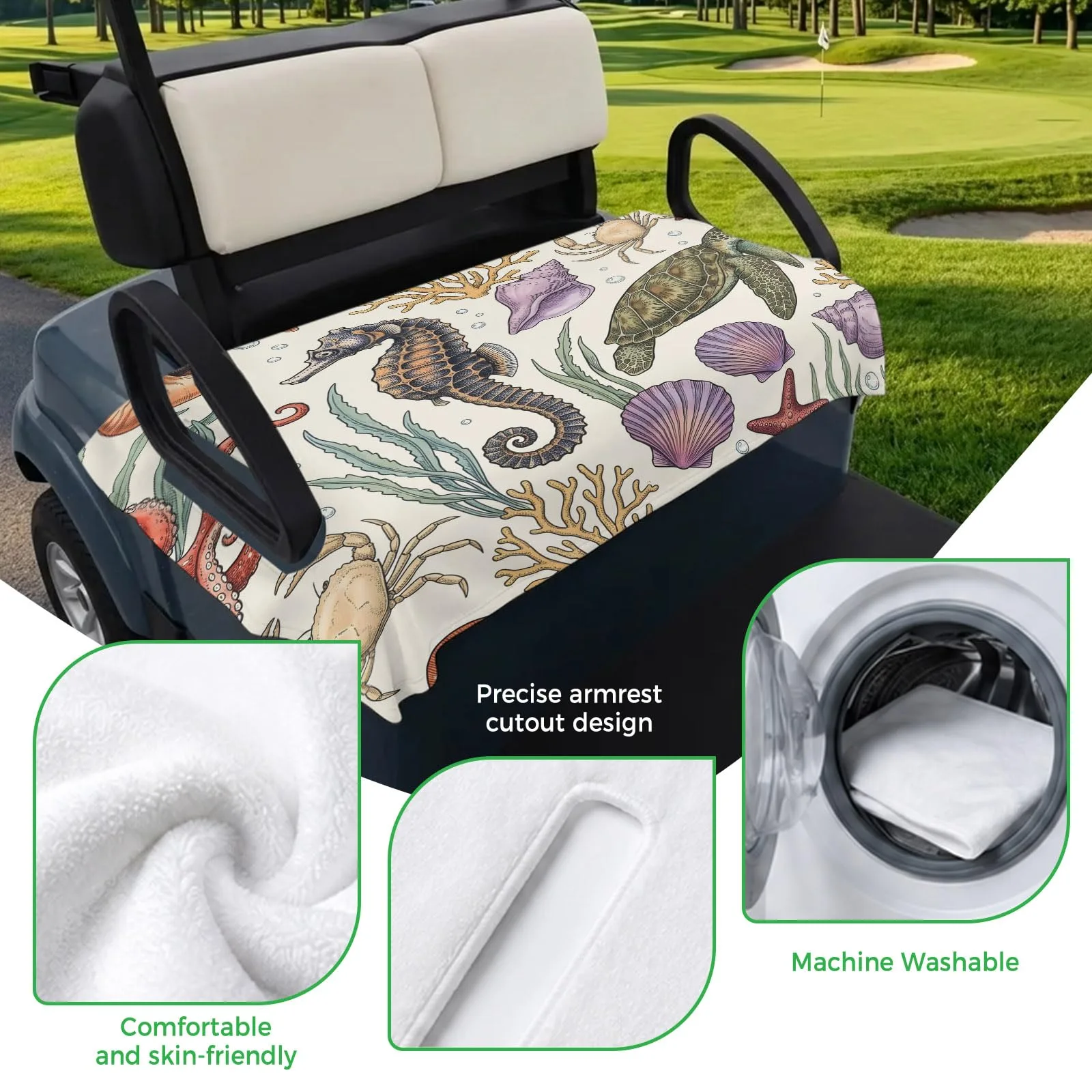 Trosturdspn Golf Cart Seat Towel Blanket 51 x 31 in image 3