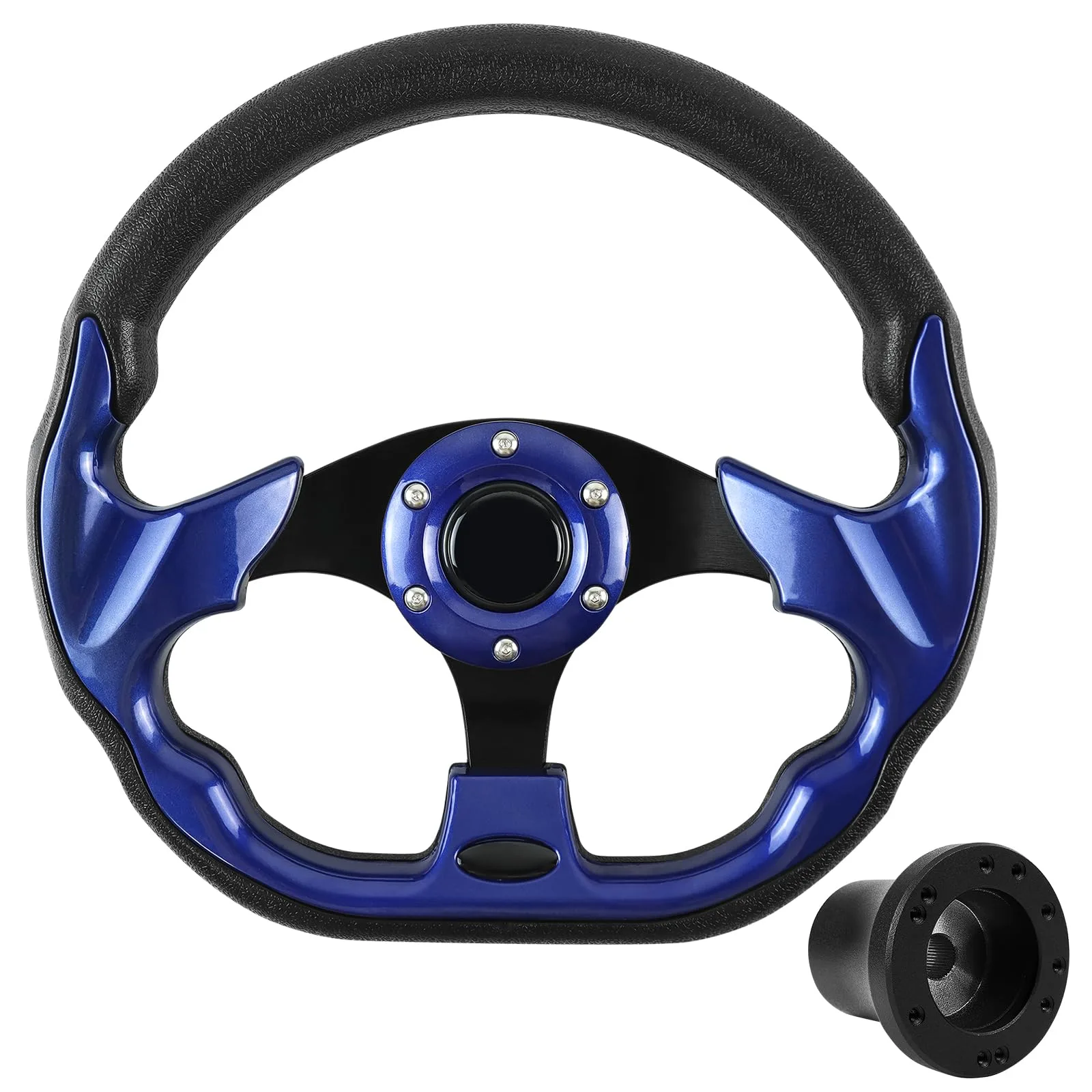 VOONKE Blue D-Bottom Steering Wheel for E-Z-GO TXT & RXV