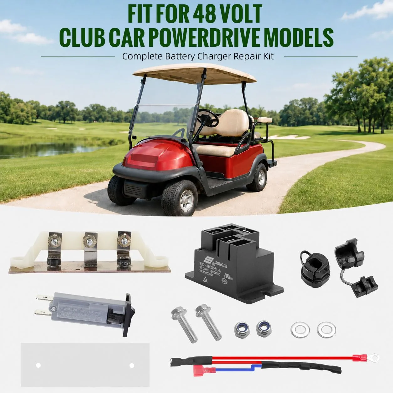 Roykaw G-0370N 48V Club Car 17930 Charger Repair Kit image 2