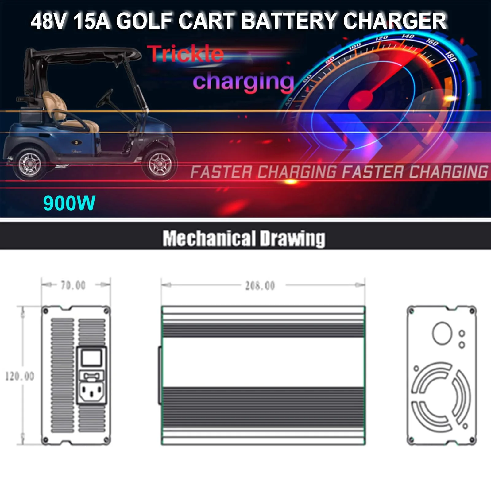 WJIANY 36V 18A Charger for E-Z-GO TXT and Club Car image 2