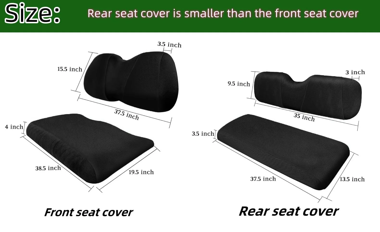 Dr.Acces YR-432 Golf Cart Front & Rear Seat Covers image 2