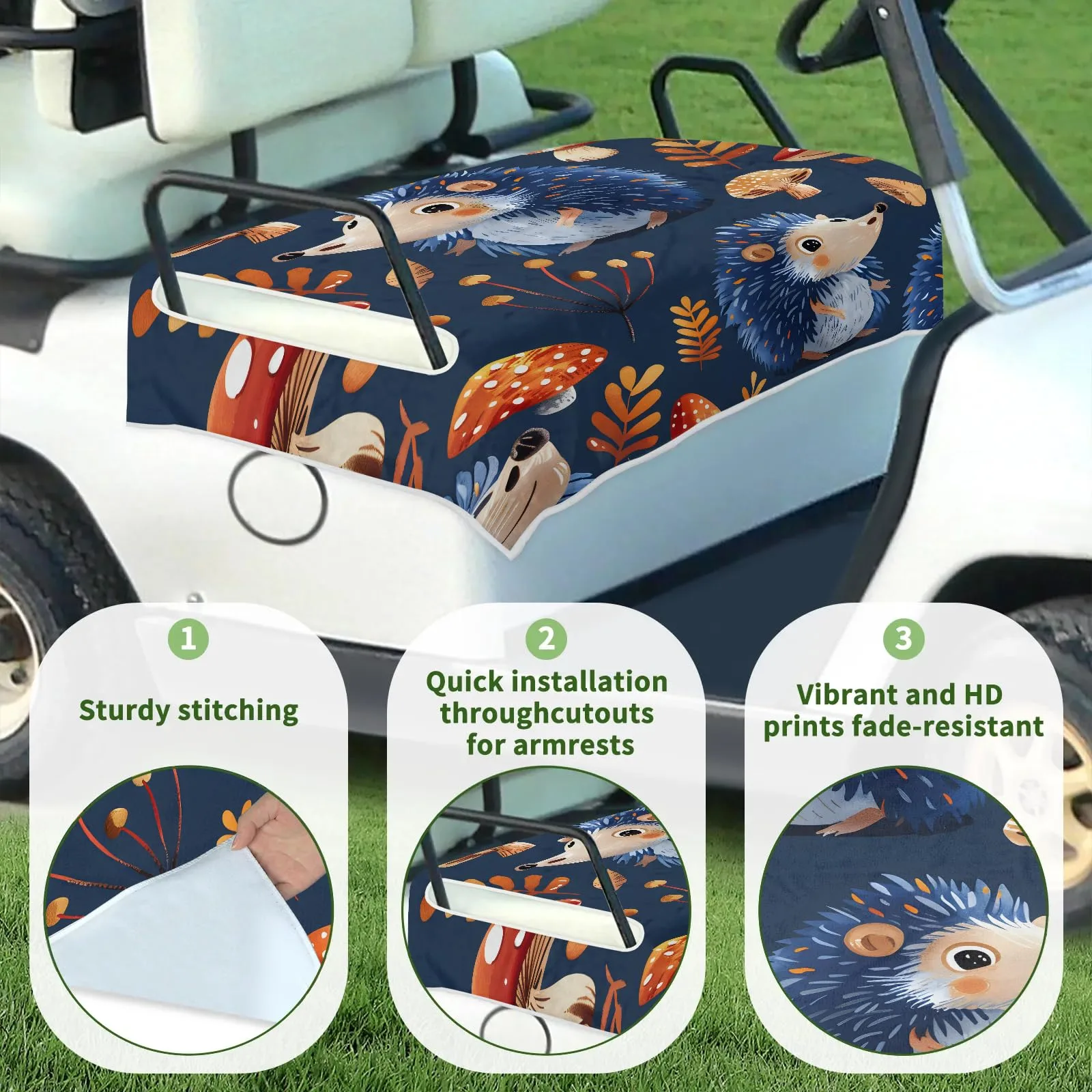 Tiveruda Golf Cart Seat Cover for Double Seats, 51 x 31 in image 3