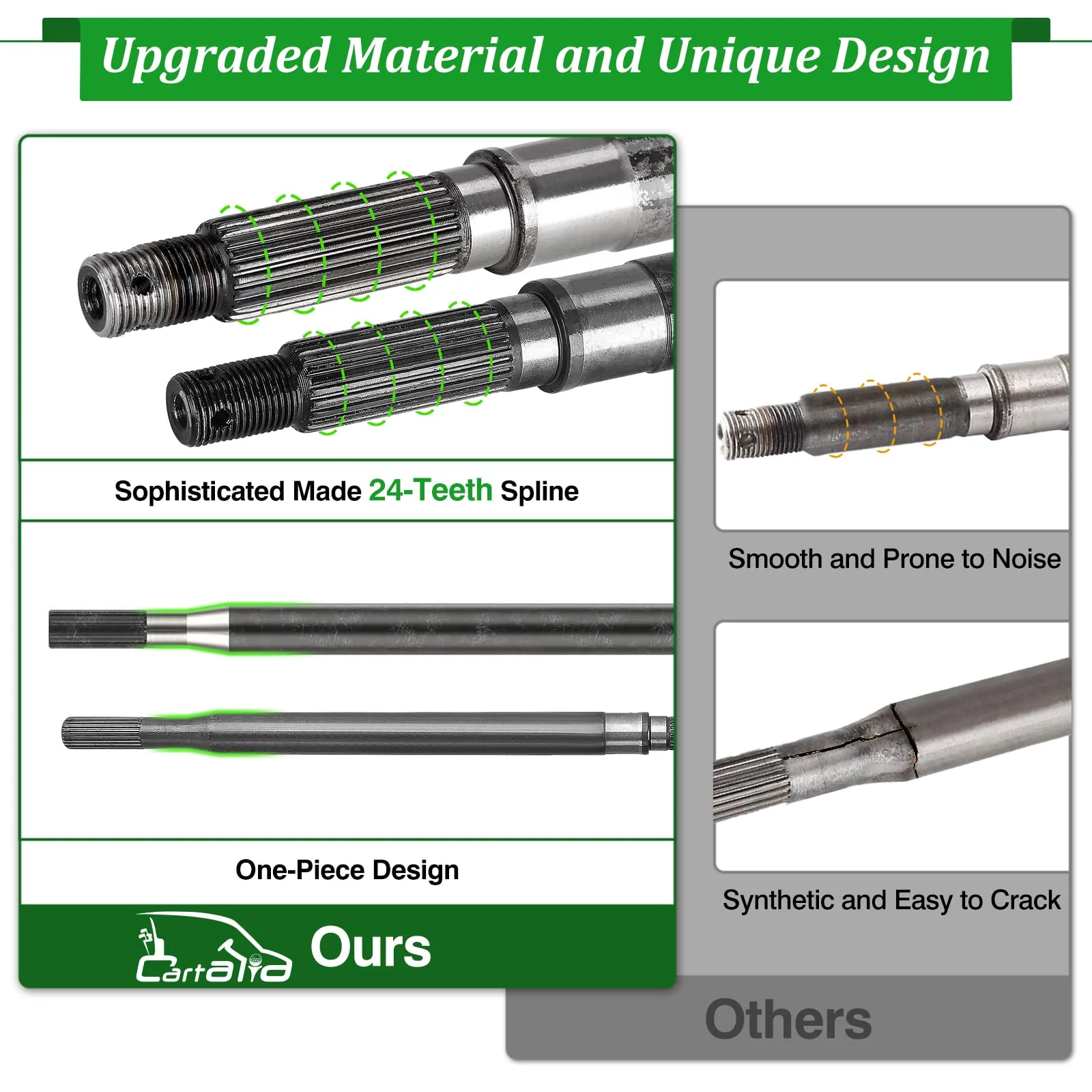 Cartalia Rear Axle Shaft Set for E-Z-GO TXT and Medalist image 3