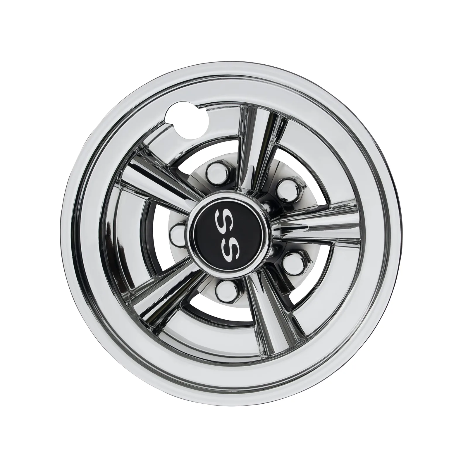 NOKINS 8-Inch Silver Golf Cart Wheel Hubcaps image 3