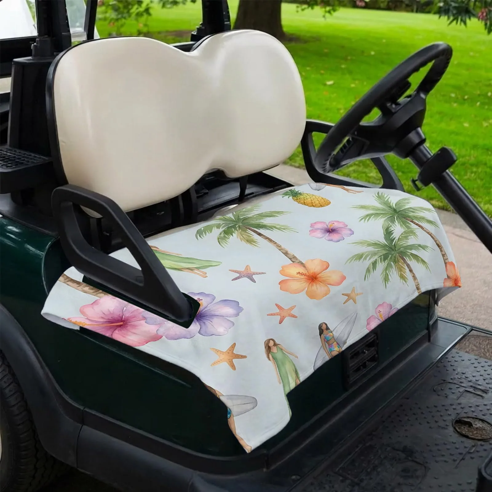 Trosturdspn Coastal Beach Golf Cart Seat Cover 51 x 31
