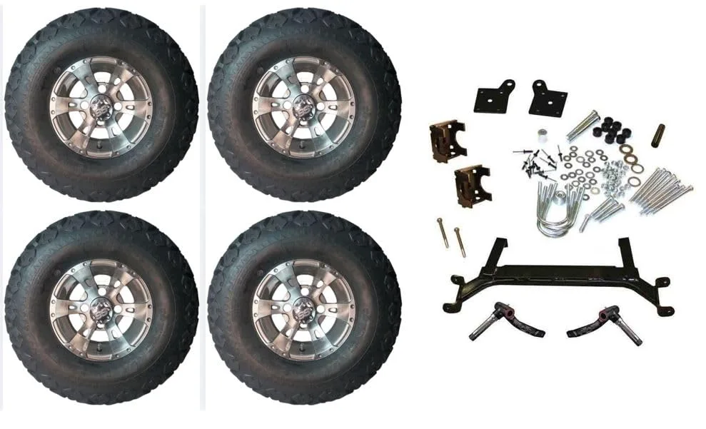 3G 4-Inch Lift Kit with 10-Inch Wheels for E-Z-GO TXT