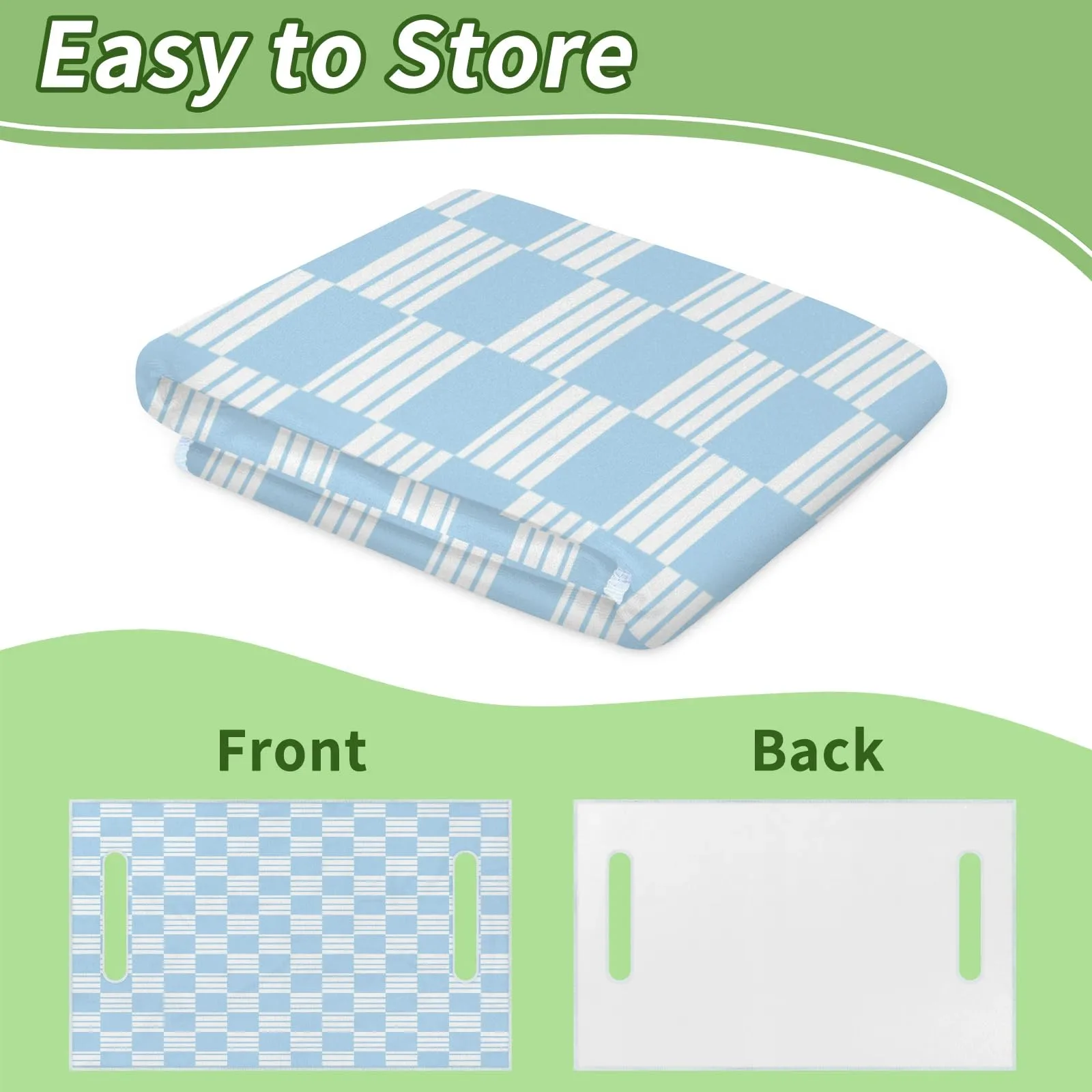 Tiveruda Blue Stripe Golf Cart Seat Cover for 2-Person Seats image 4