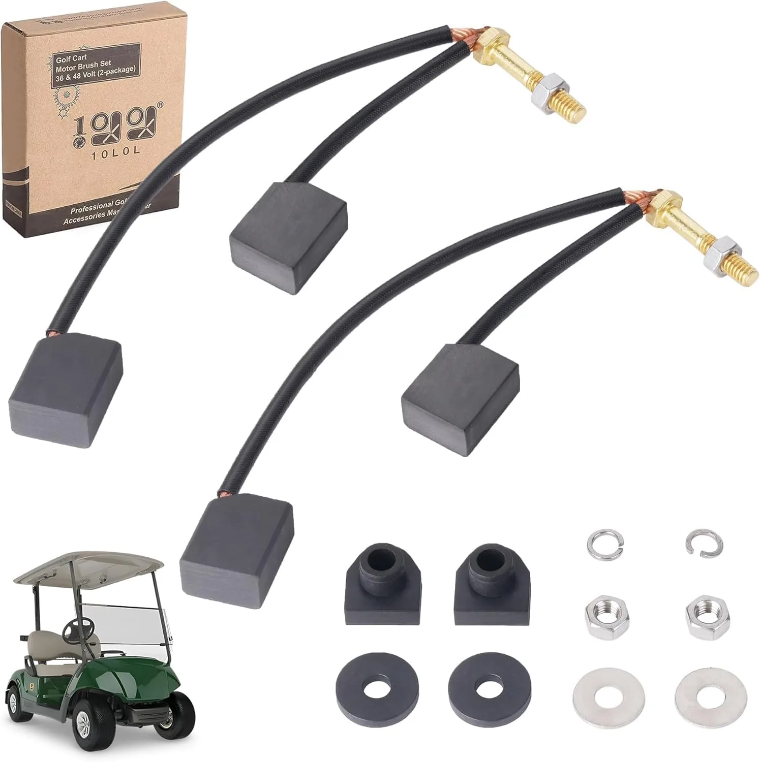 10L0L ADC Motor Brush Kit for Club Car and E-Z-GO Carts