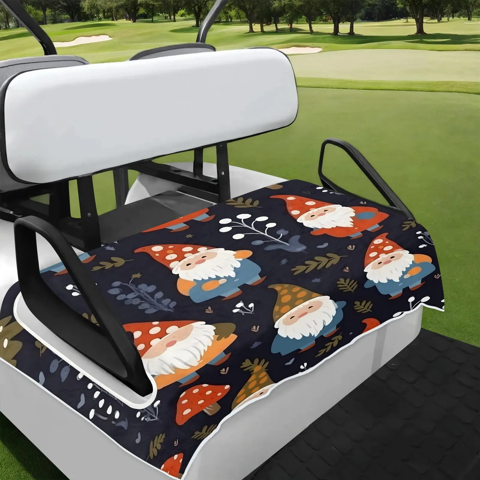 Tiveruda Christmas Gnome Golf Cart Seat Cover 51 x 31 in