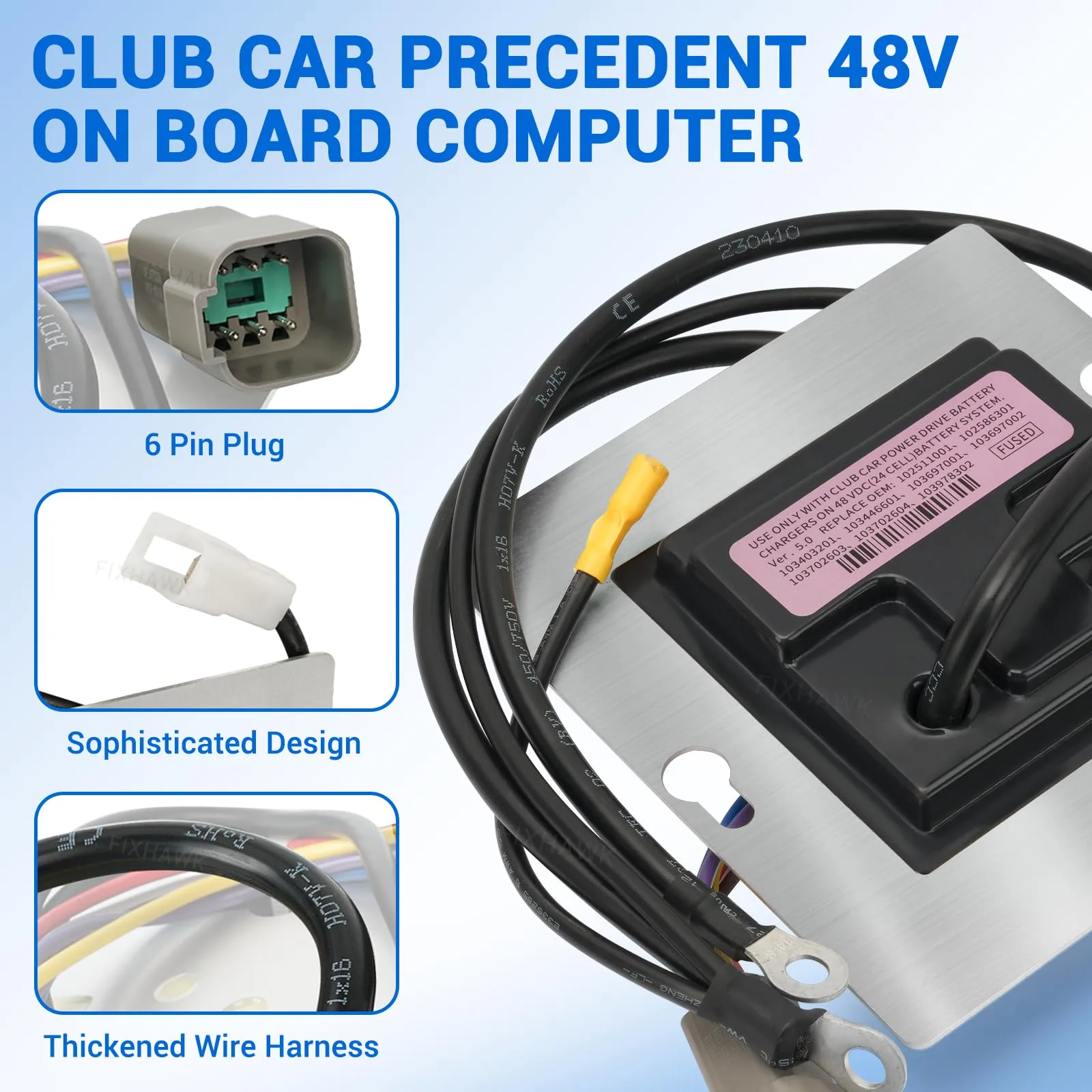 FIXHAWK 48V OBC for Club Car Precedent 2004-2015 image 2
