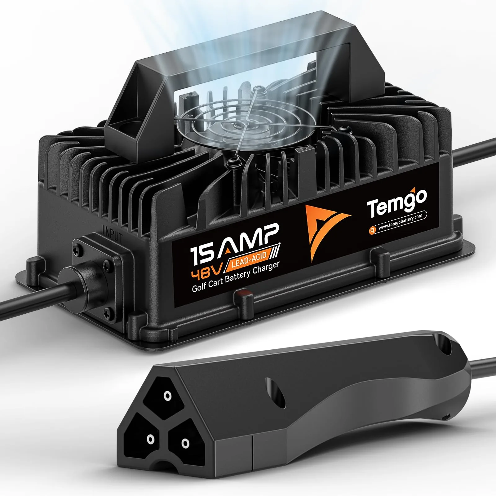 TEMGO 48V 15A Golf Cart Charger for RXV/TXT