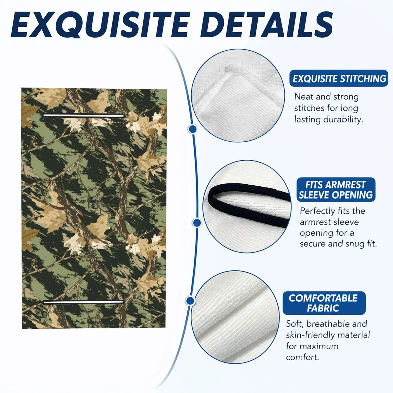 RIOKWLKX Oak Leaves Hunting Camo 51x31 in Golf Cart Seat Cover image 4