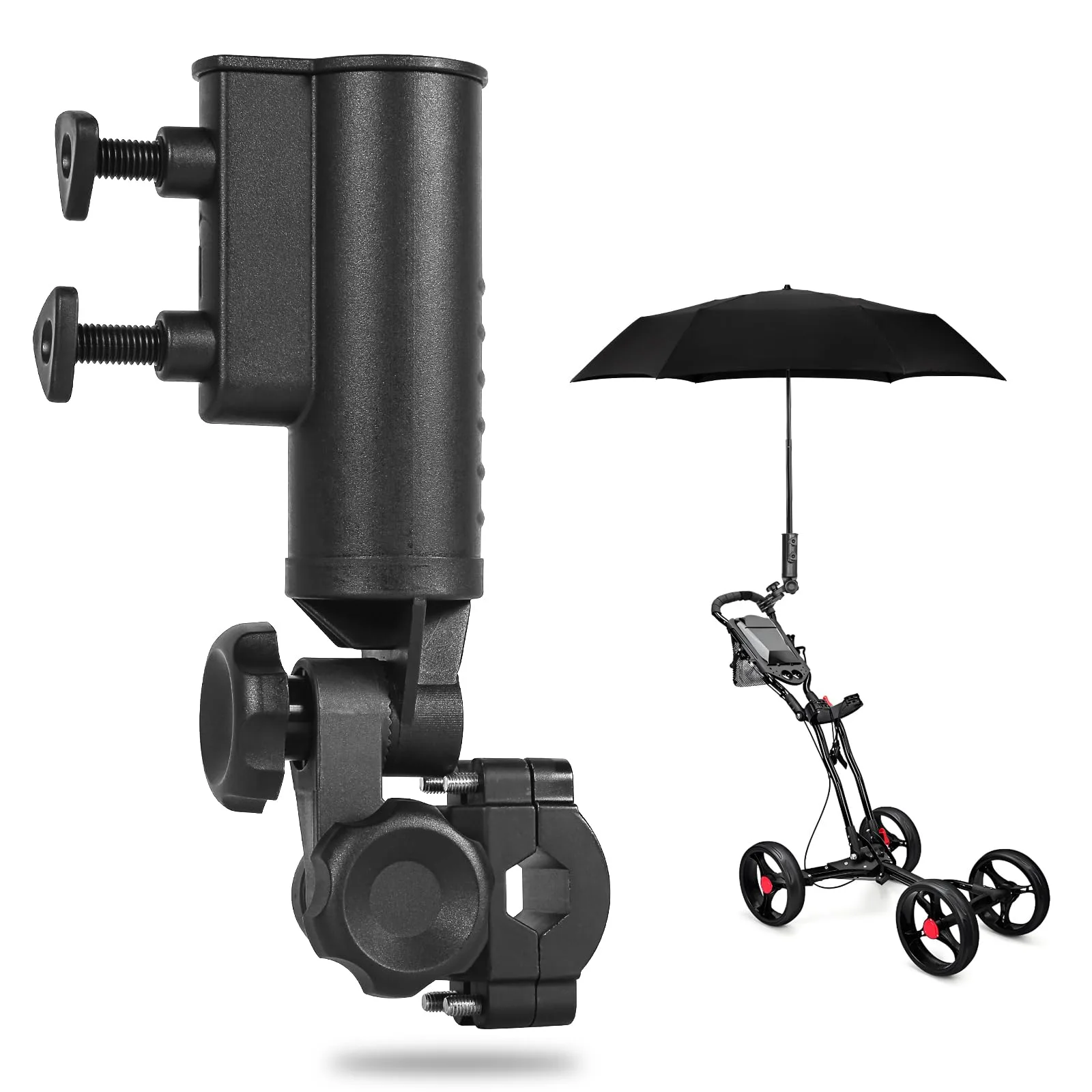 SANXIACAR Adjustable Golf Push Cart Umbrella Holder