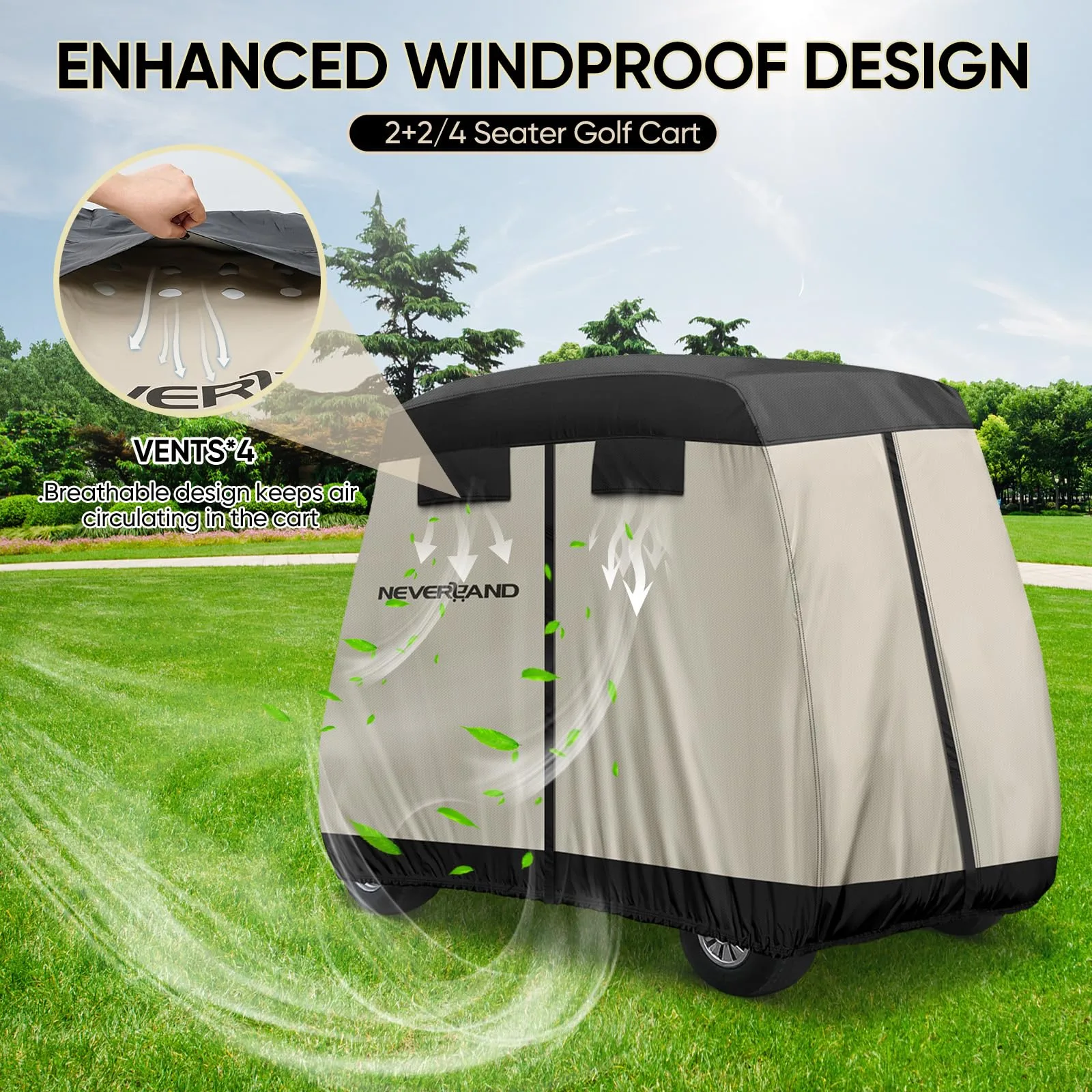 NEVERLAND 4-Passenger Golf Cart Cover 1304 image 3