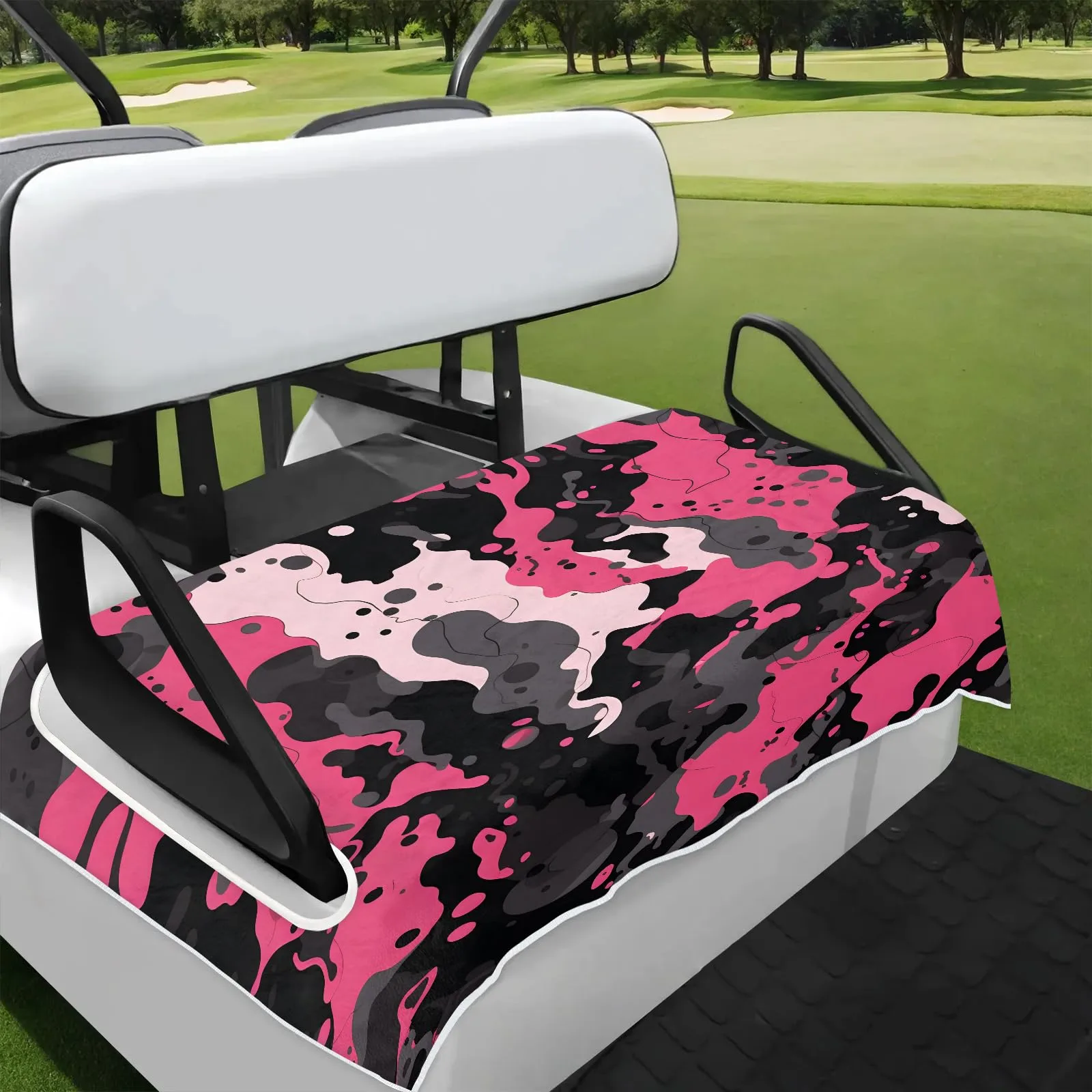Tiveruda Camouflage Pink Golf Cart Seat Cover 51 x 31