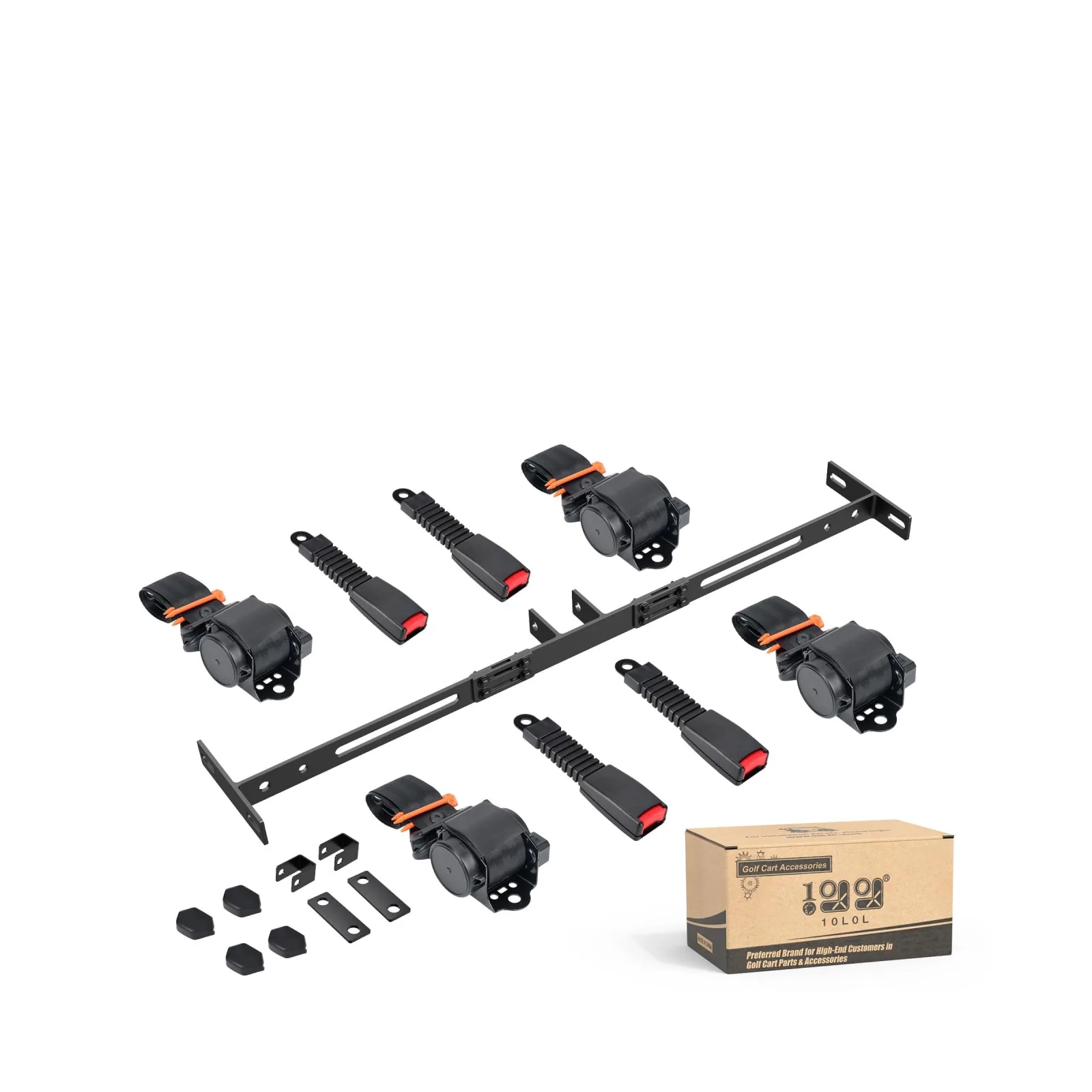 10L0L 3-Point Golf Cart Seat Belt Kit for EZGO and Club Car