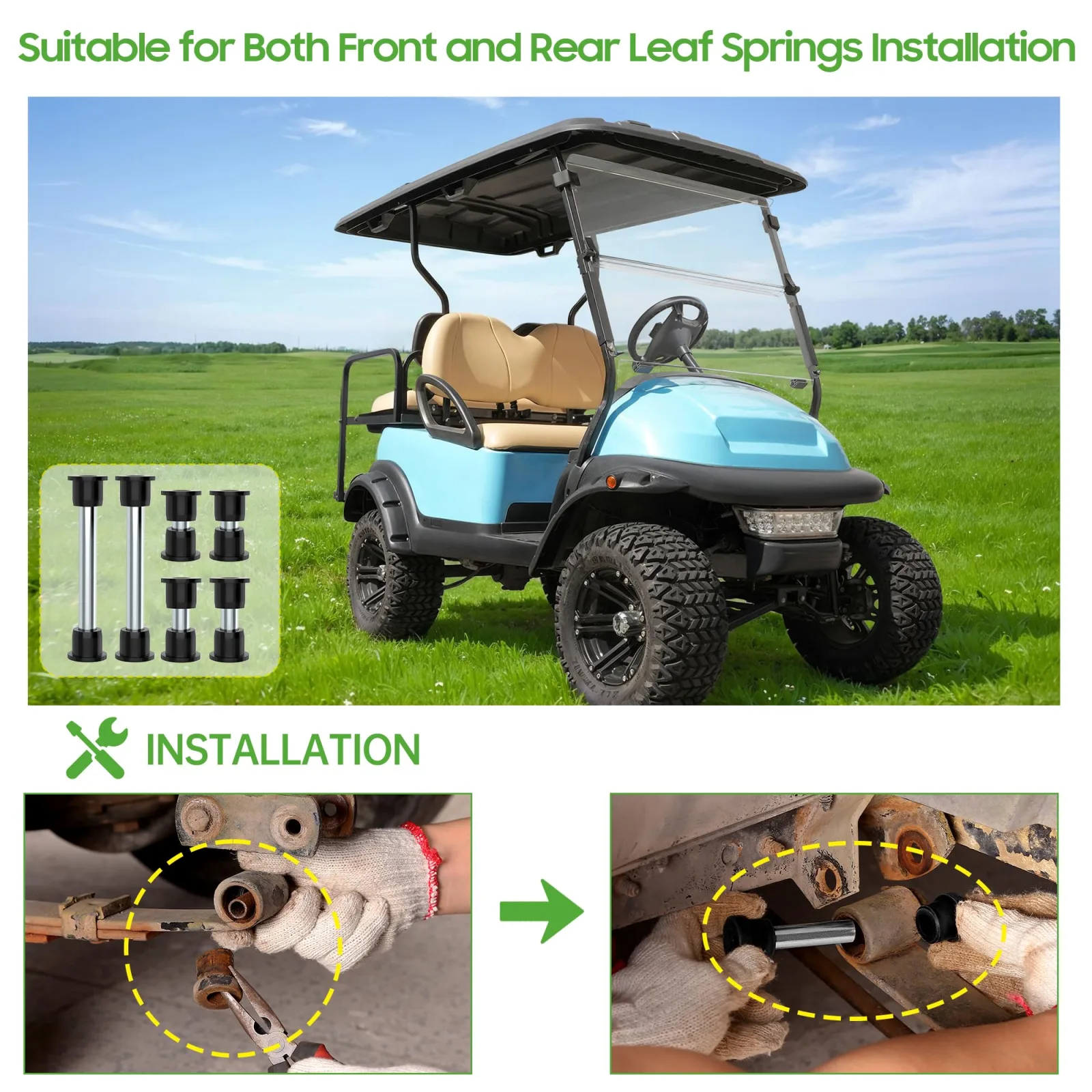 10L0L Bushing Kit for Club Car Precedent 2004+ image 4