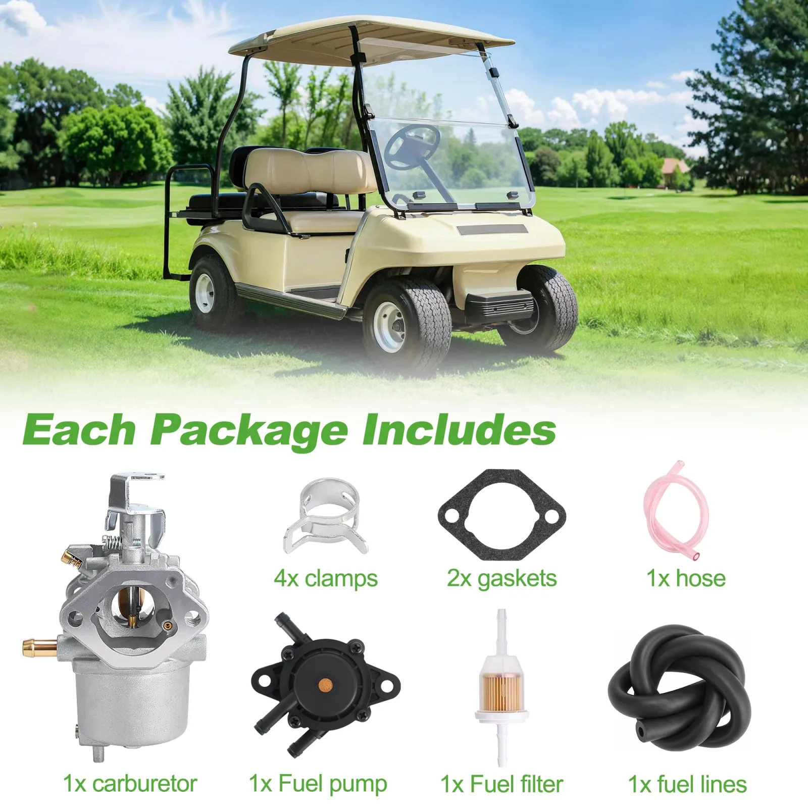 10L0L Carburetor Kit for Club Car DS and Precedent image 3