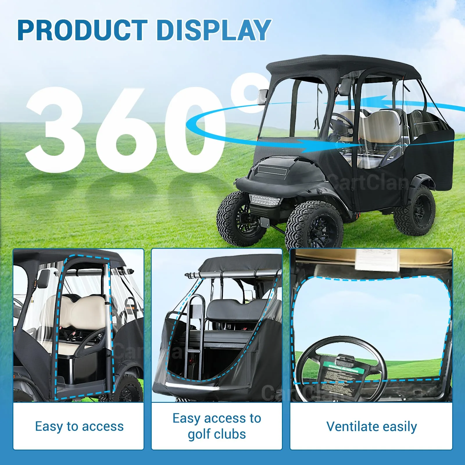 CartClan Enclosure for 4-Passenger Club Car Precedent image 4