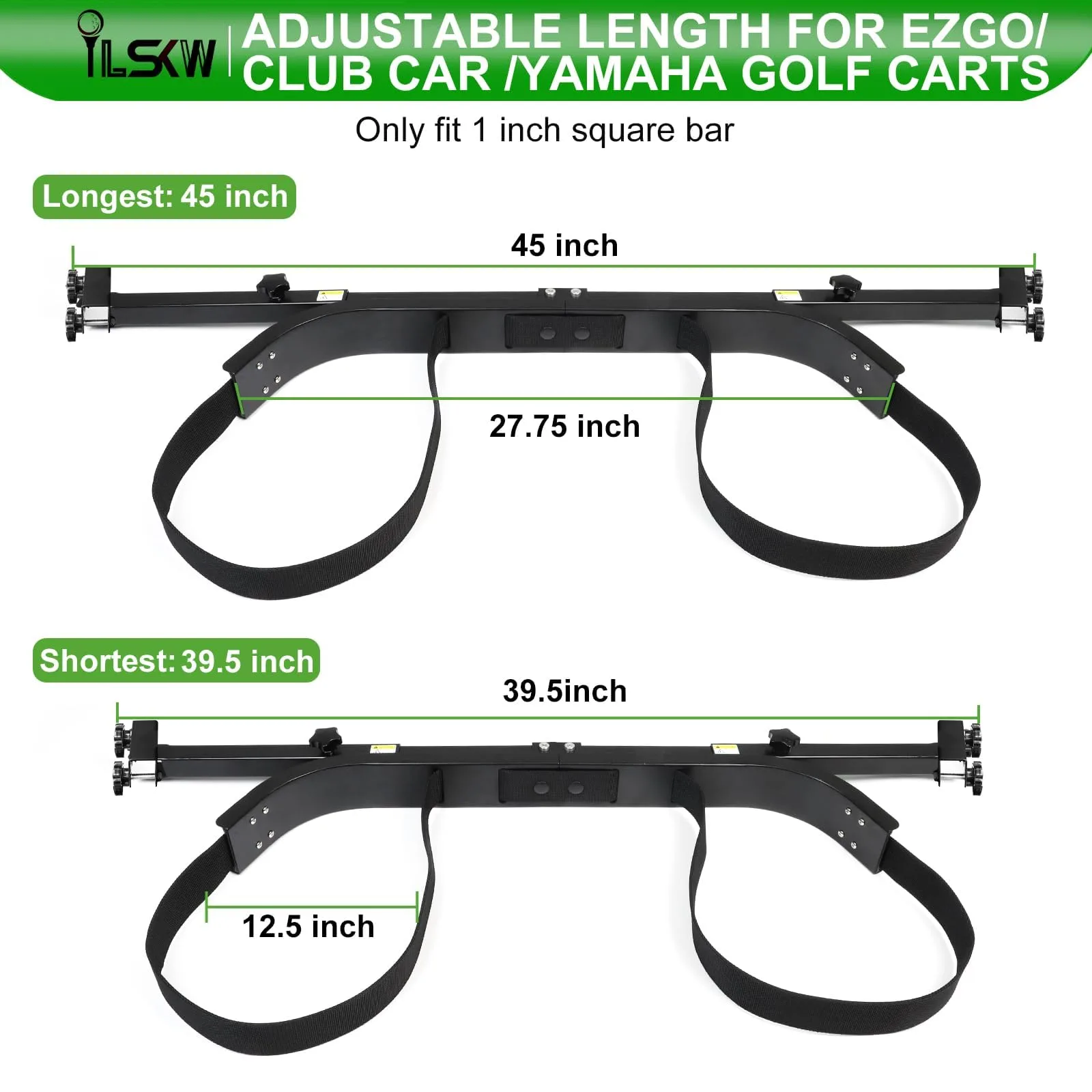 iLSKW Golf Cart Rear Golf Bag Holder Bracket image 4