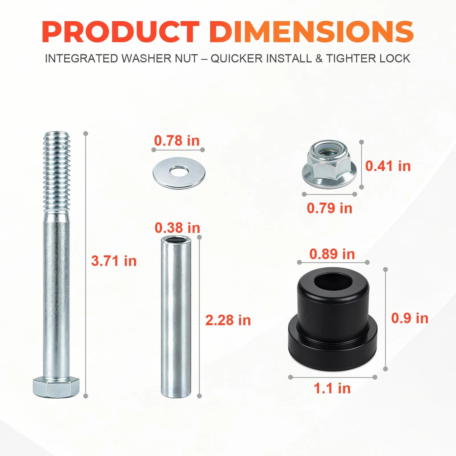 Geggkake Rear Leaf Spring Bushing Kit for E-Z-GO TXT image 3