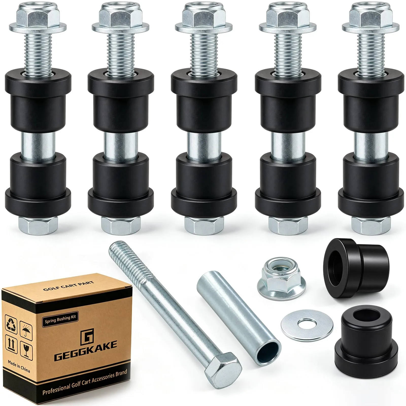 Geggkake Rear Leaf Spring Bushing Kit for E-Z-GO TXT