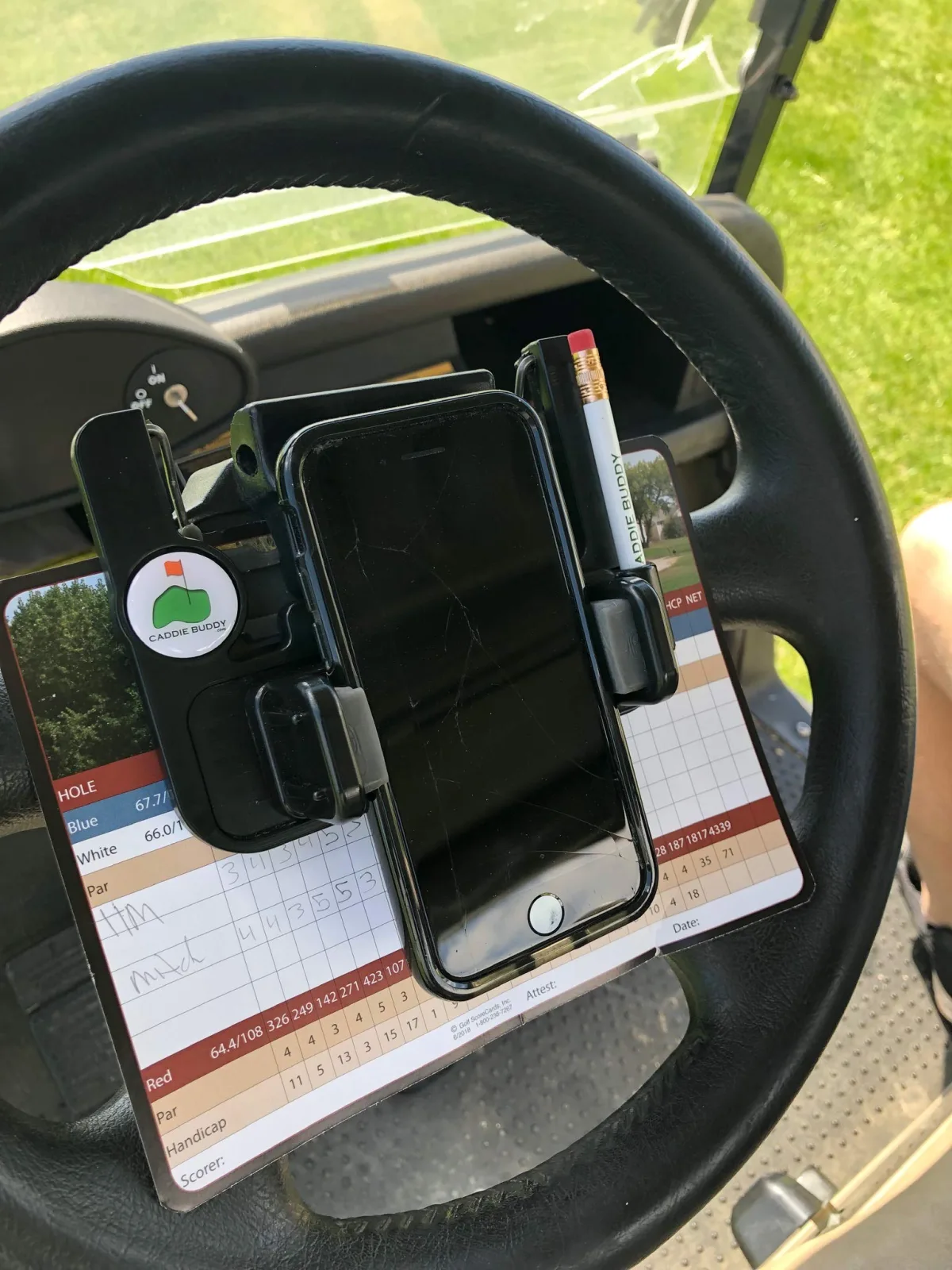 Caddie Buddy Golf Cart Steering Wheel Phone Mount image 2