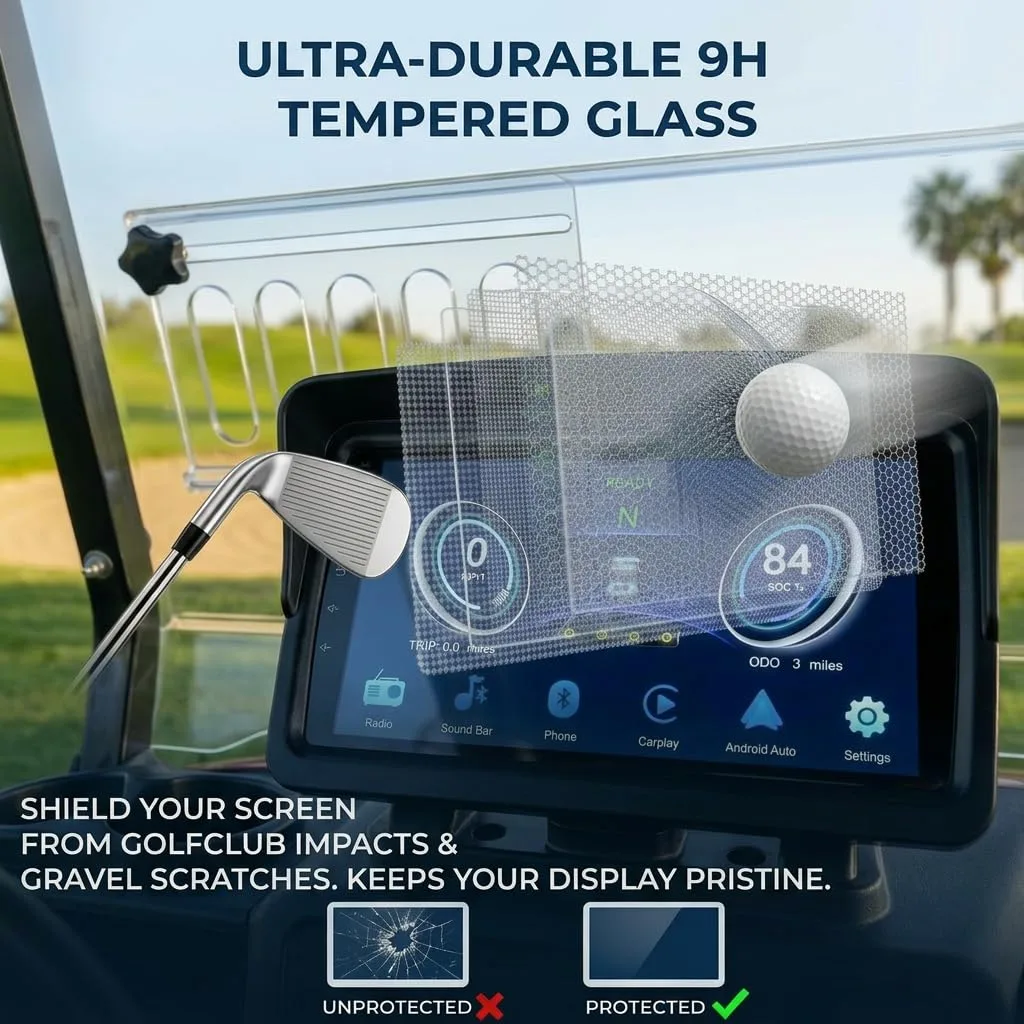 FAJIAVAGW 9-Inch Matte Screen Protector for Evolution Golf Carts image 2