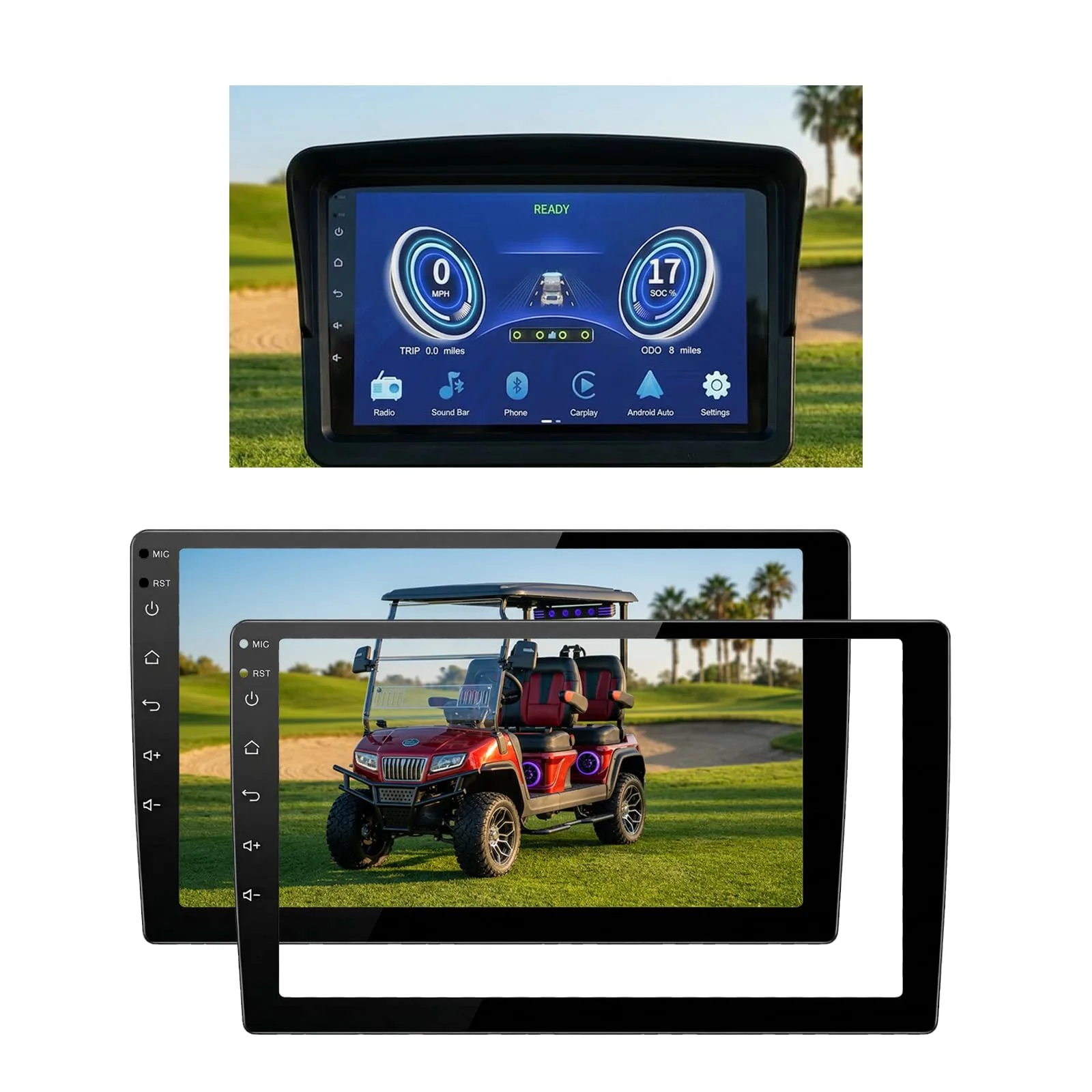 FAJIAVAGW 9-Inch Matte Screen Protector for Evolution Golf Carts