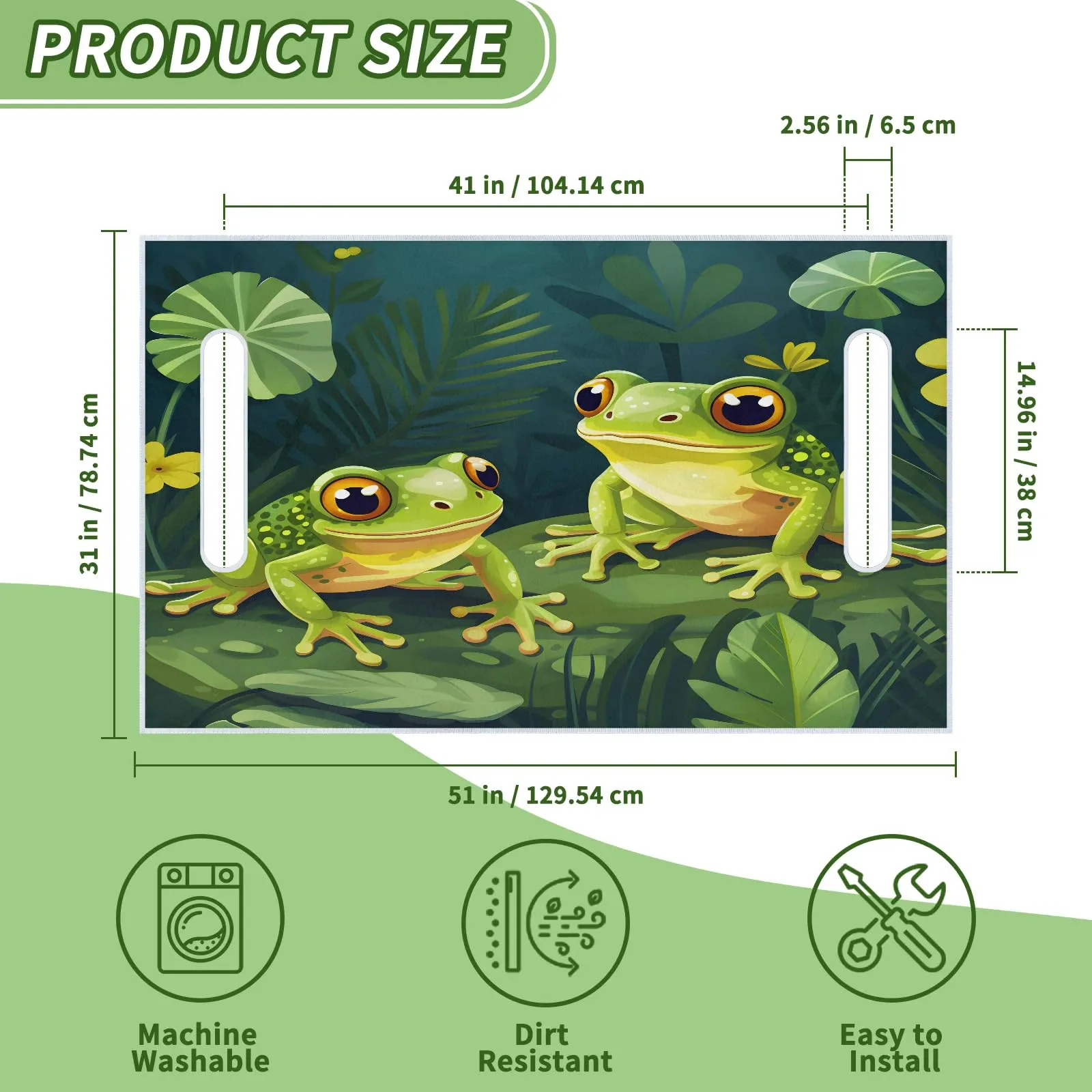 Tiveruda Tropical Forest Frog Golf Cart Seat Cover image 2