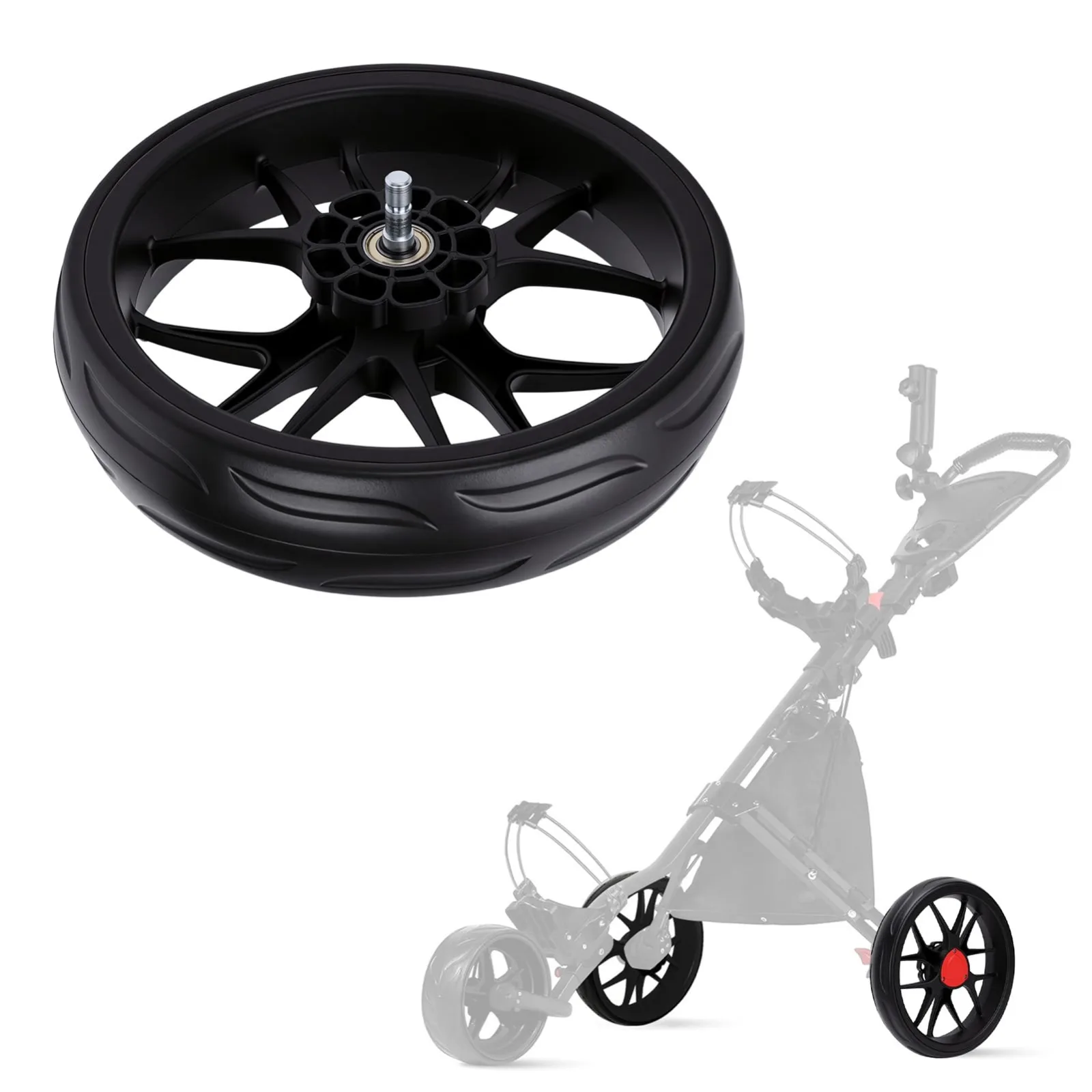 Alomejor 25.5 cm EVA Push Cart Wheel — 10mm Axle (Alomejor7nqv3s29px)