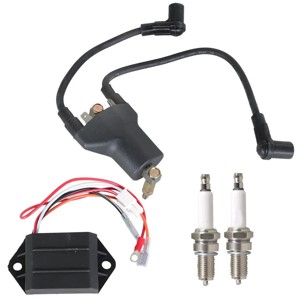 E-Z-GO 4-Cycle Gas Ignition Coil CDI Spark Plug Kit image 2