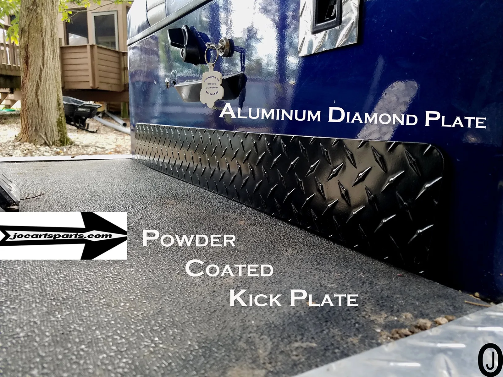 J & O E-Z-GO TXT Black Diamond Plate Kick Panel image 2