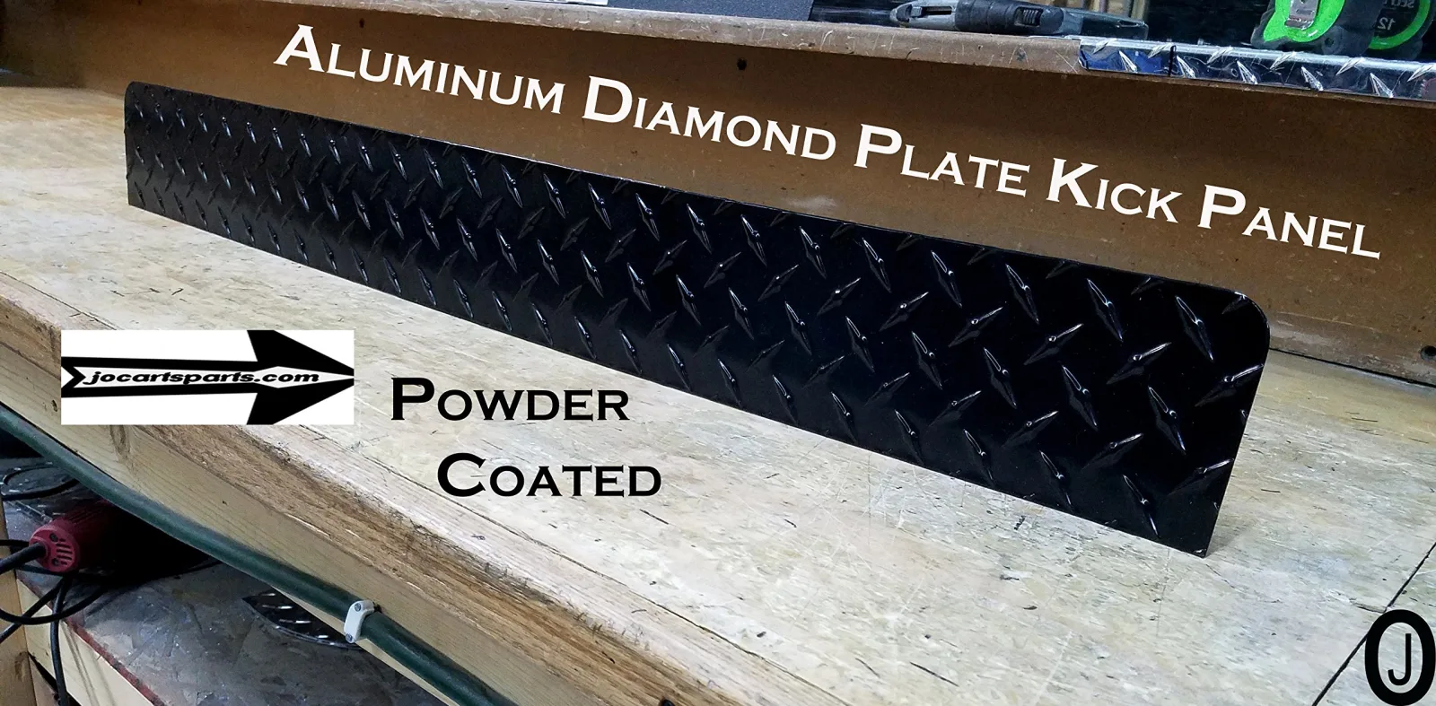 J & O E-Z-GO TXT Black Diamond Plate Kick Panel