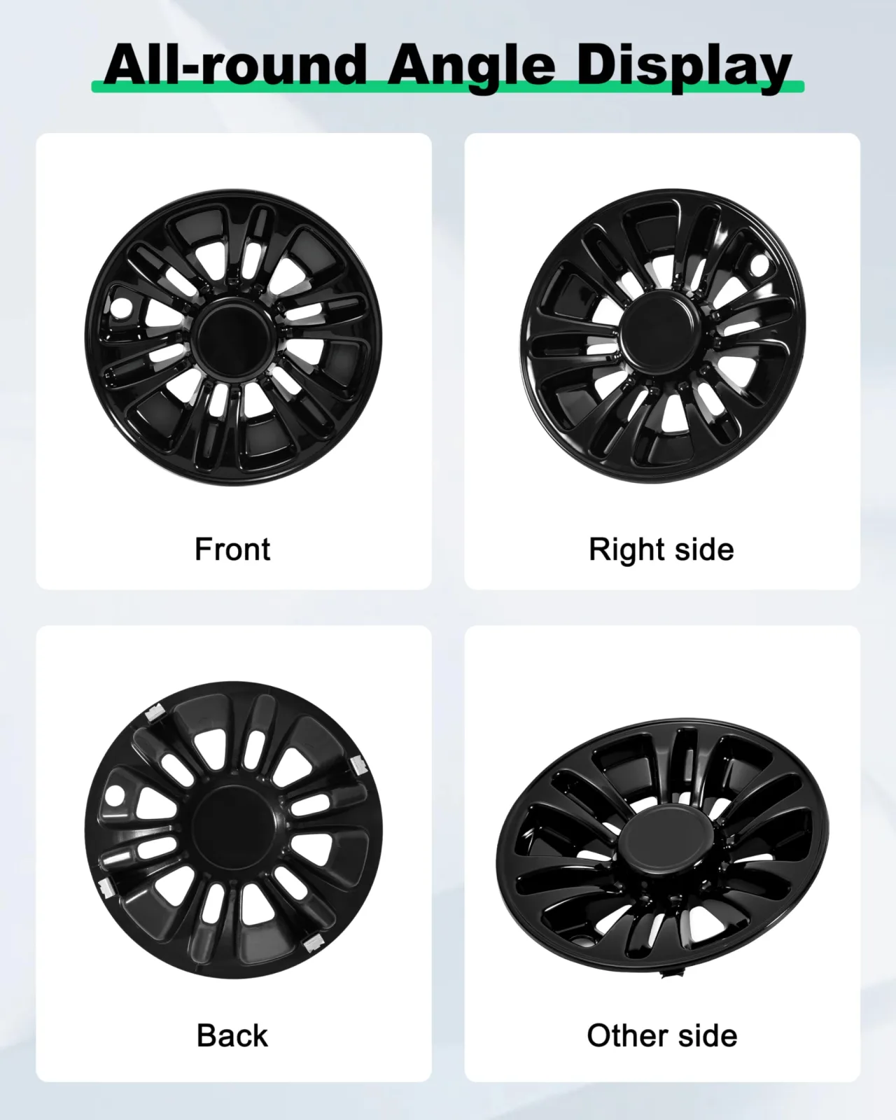 LDETXY 8-Inch Golf Cart Wheel Hub Caps LDE-041403-004 image 3