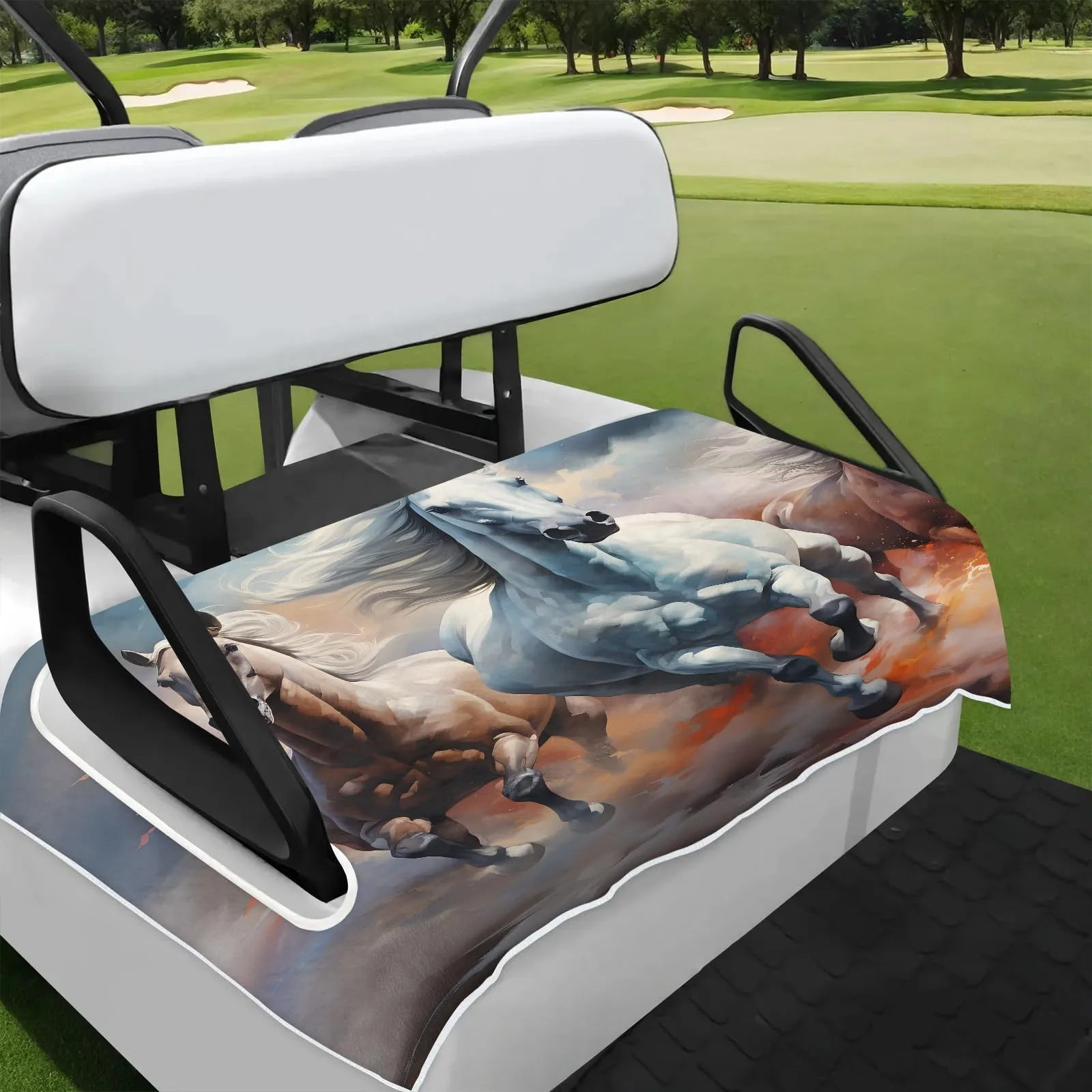 Tiveruda Golf Cart Seat Cover for Double Seats, 51 x 31 in