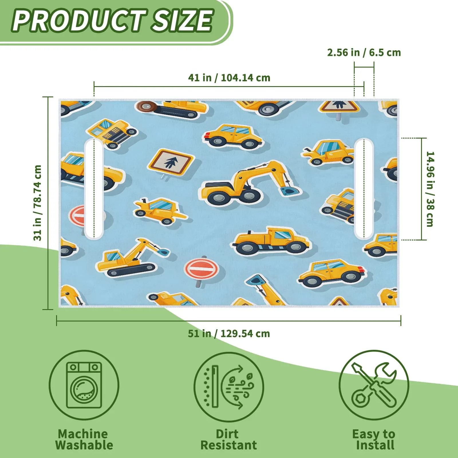 Tiveruda Golf Cart Seat Cover for Double Seats, 51 x 31 in image 2